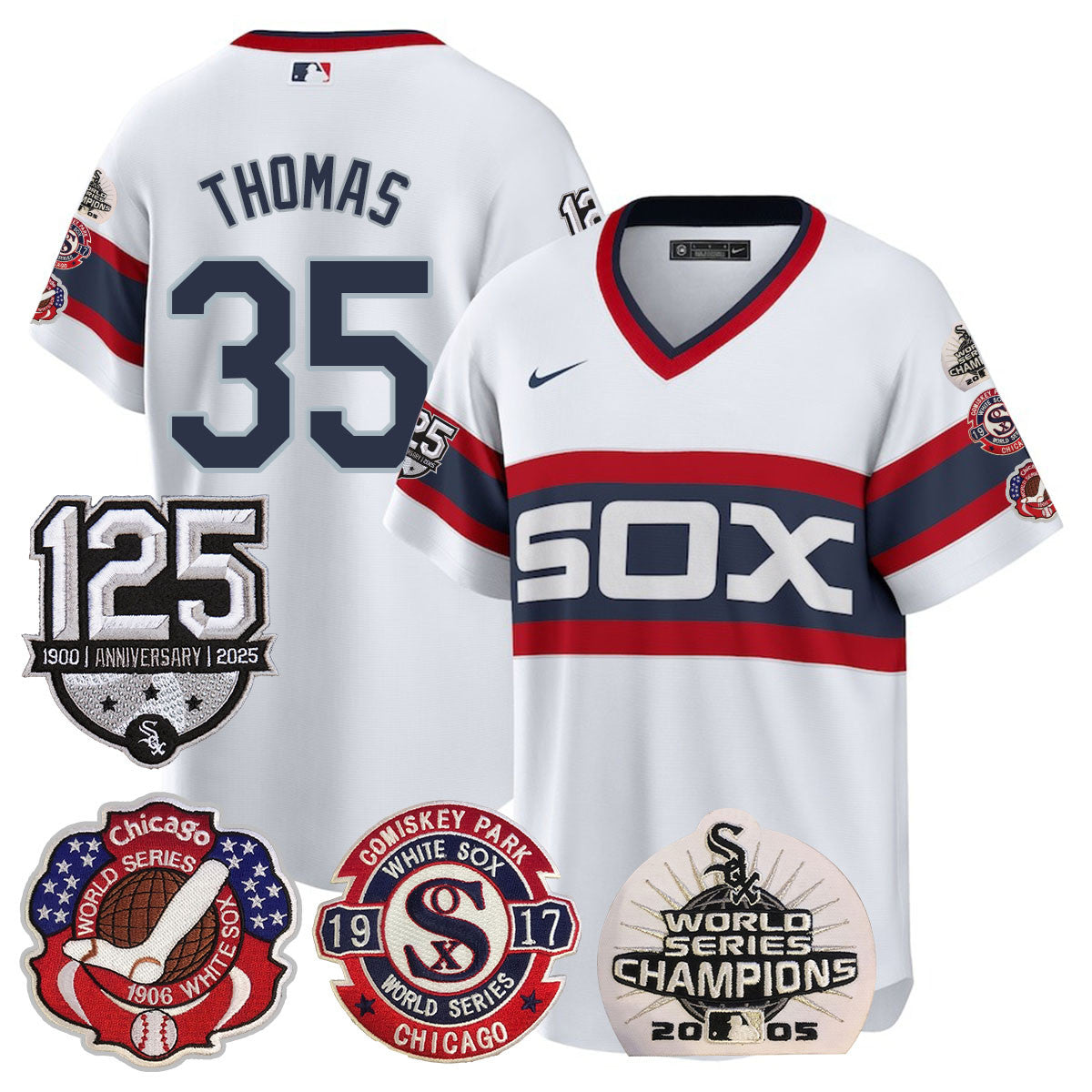 CWS 125th Anniversary - World Series Champions Jersey - All Stitched