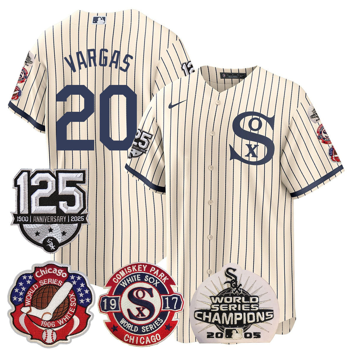 CWS 125th Anniversary - World Series Champions Jersey - All Stitched