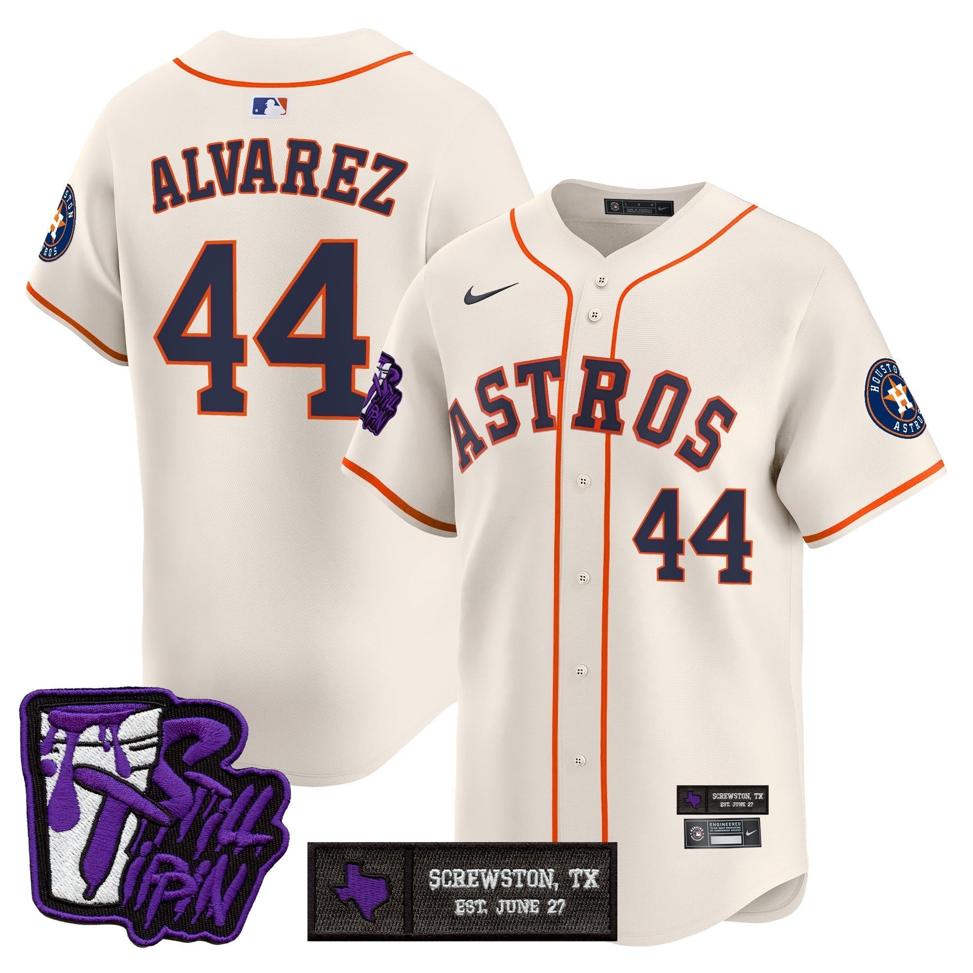 HOU DJ Screw Still Tippin Purple Patch Vapor Premier Limited Jersey - Stitched