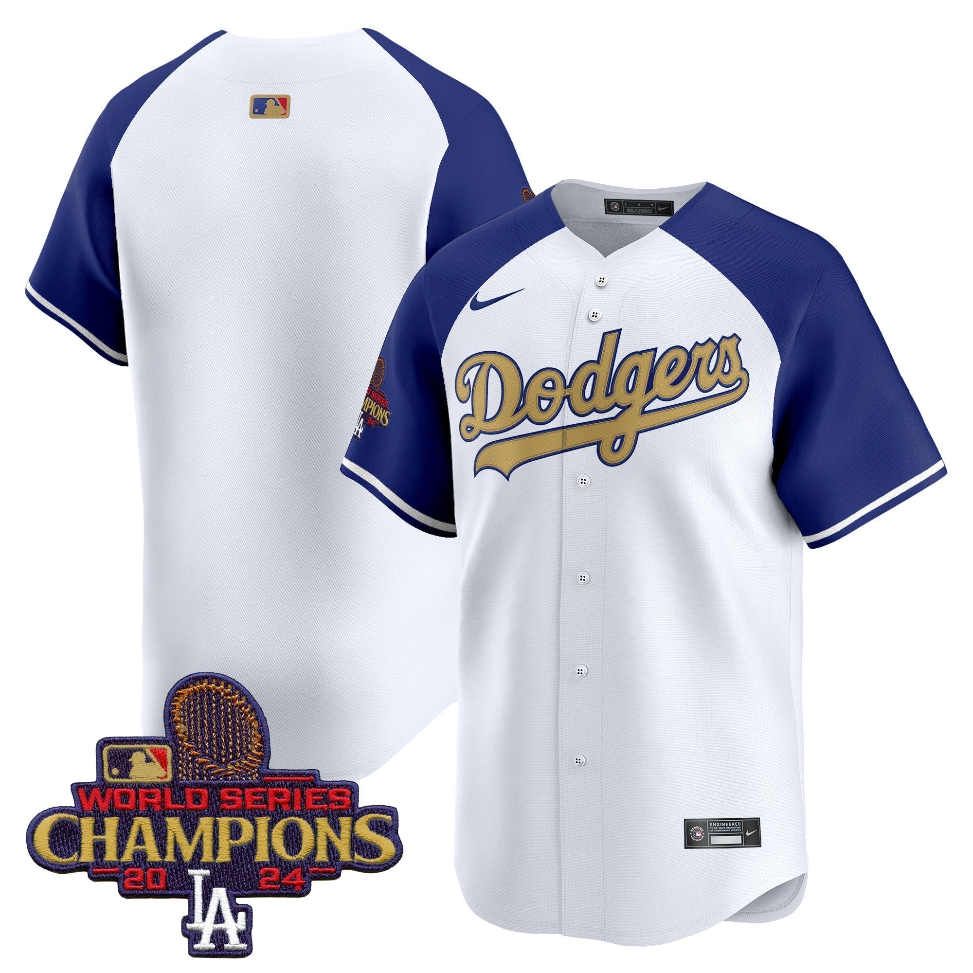 Dodgers 2025 Gold Vapor Premier Limited Jersey - Stitched