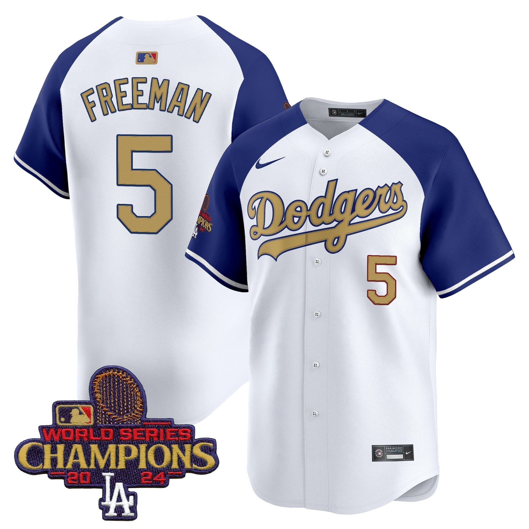 Dodgers 2025 Gold Vapor Premier Limited Jersey - Stitched