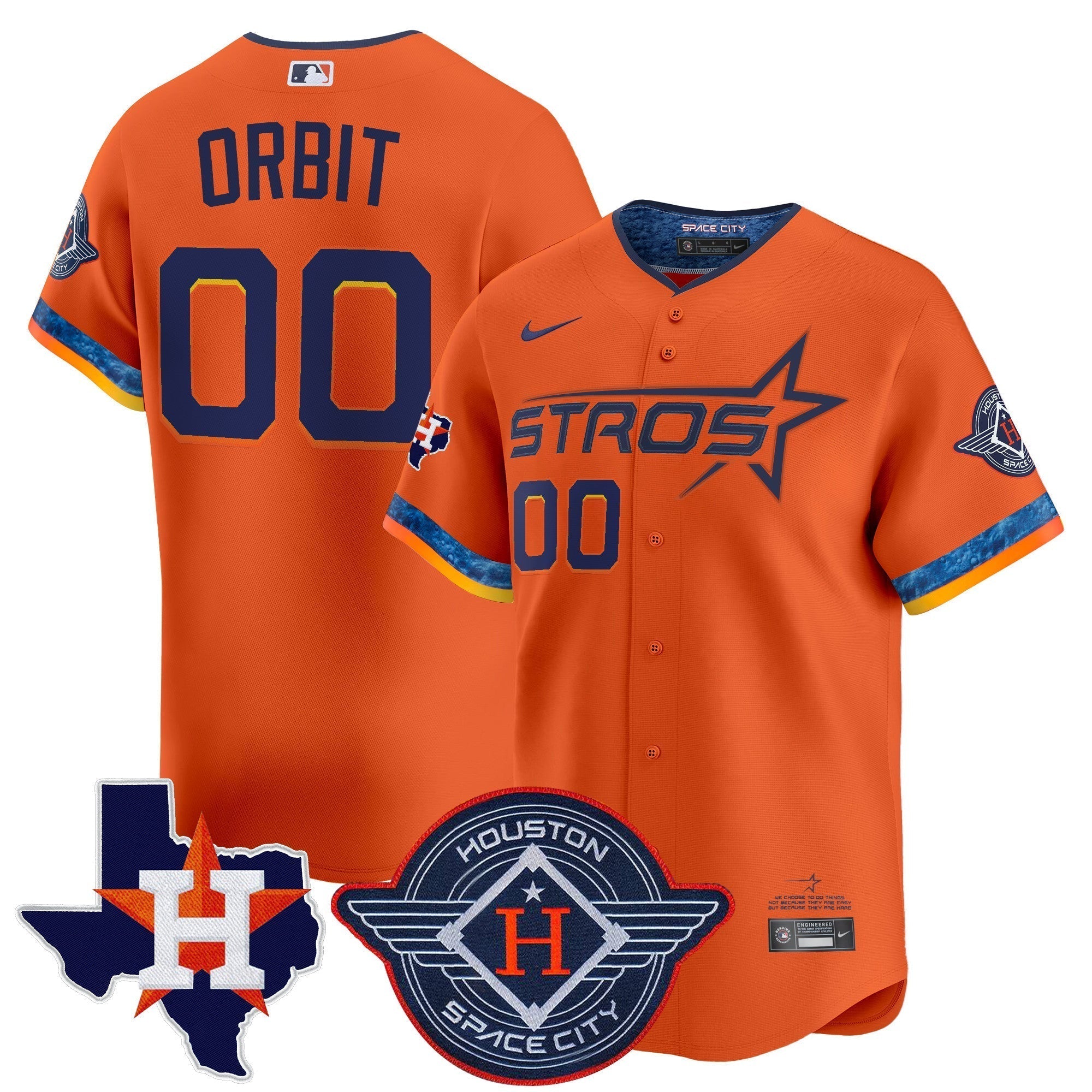 HOU 2025 City Connect Texas Patch Vapor Premier Limited Jersey - Stitched