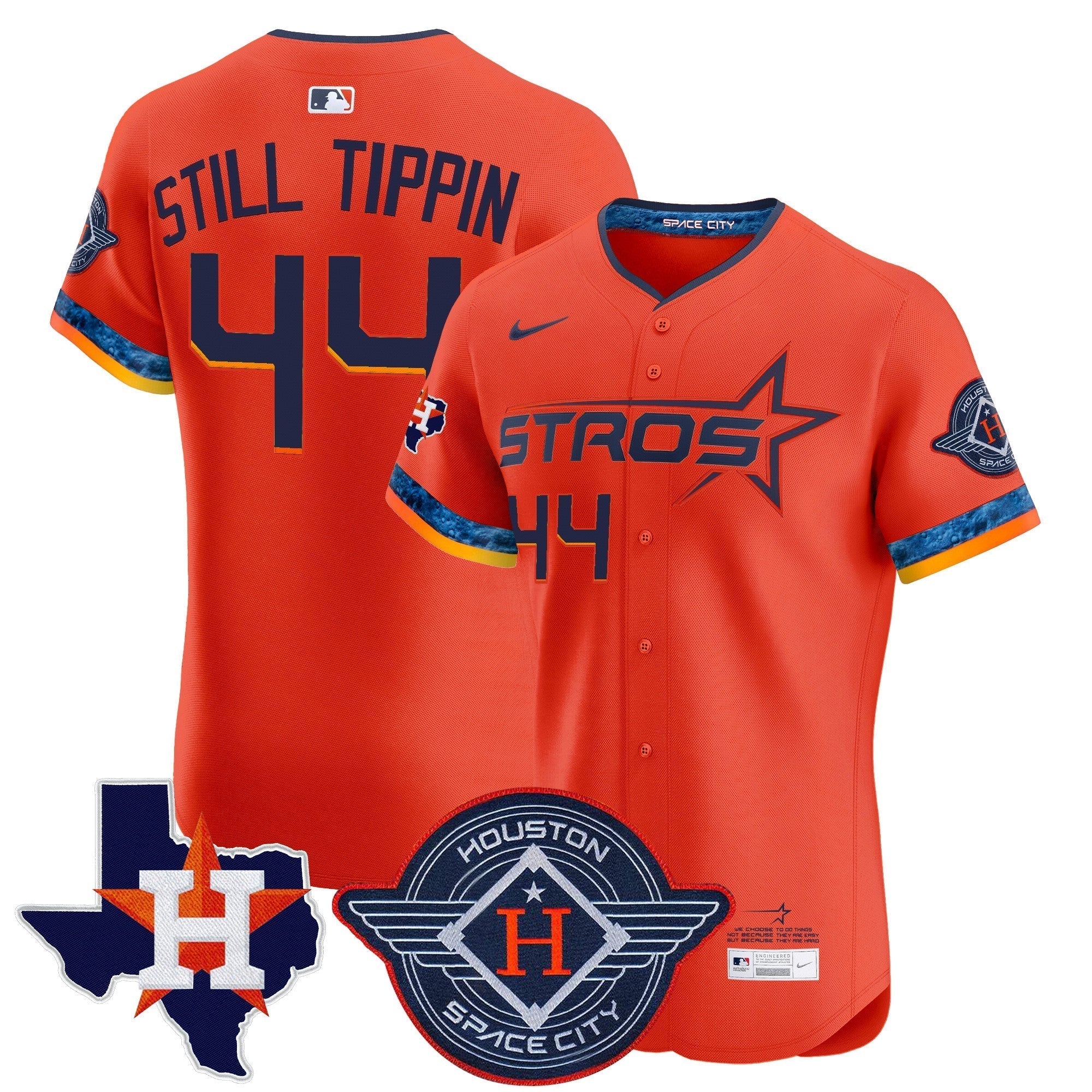HOU 2025 City Connect Texas Patch Vapor Premier Elite Jersey - Stitched