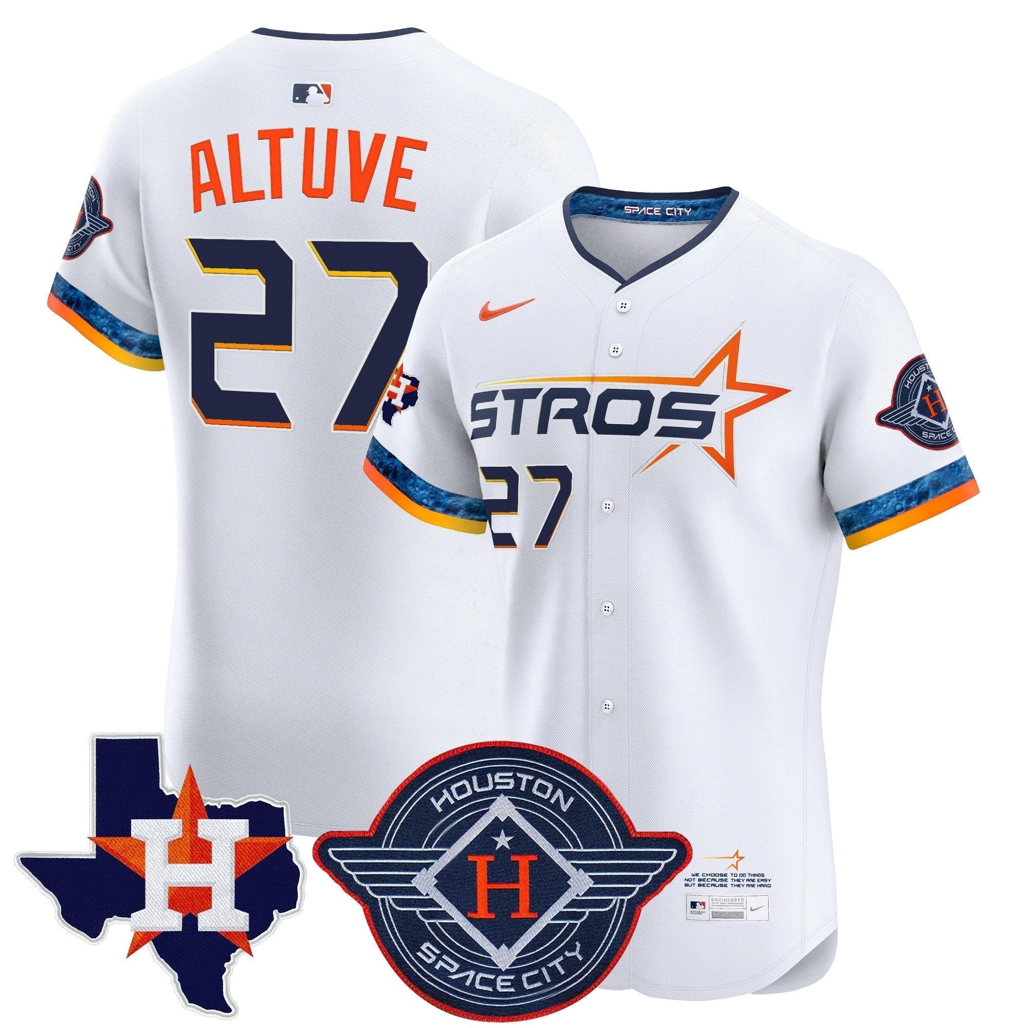 HOU 2025 City Connect Texas Patch Vapor Premier Elite Jersey - Stitched