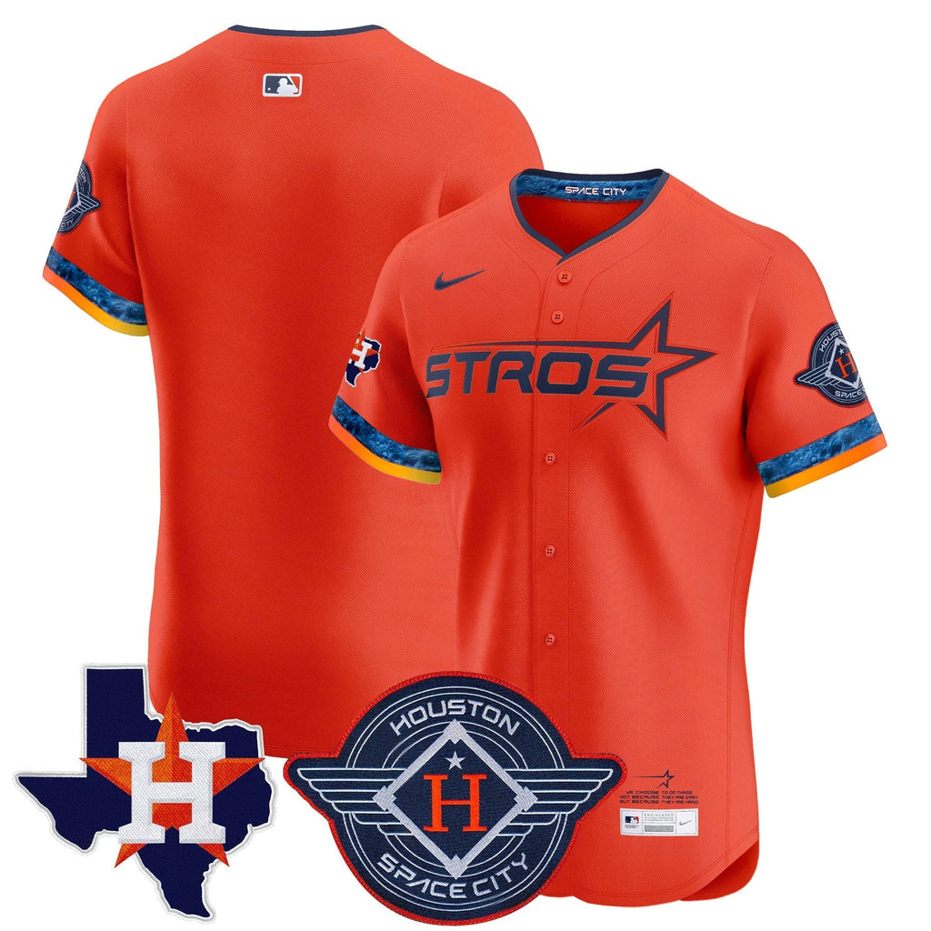 HOU 2025 City Connect Texas Patch Vapor Premier Elite Jersey - Stitched