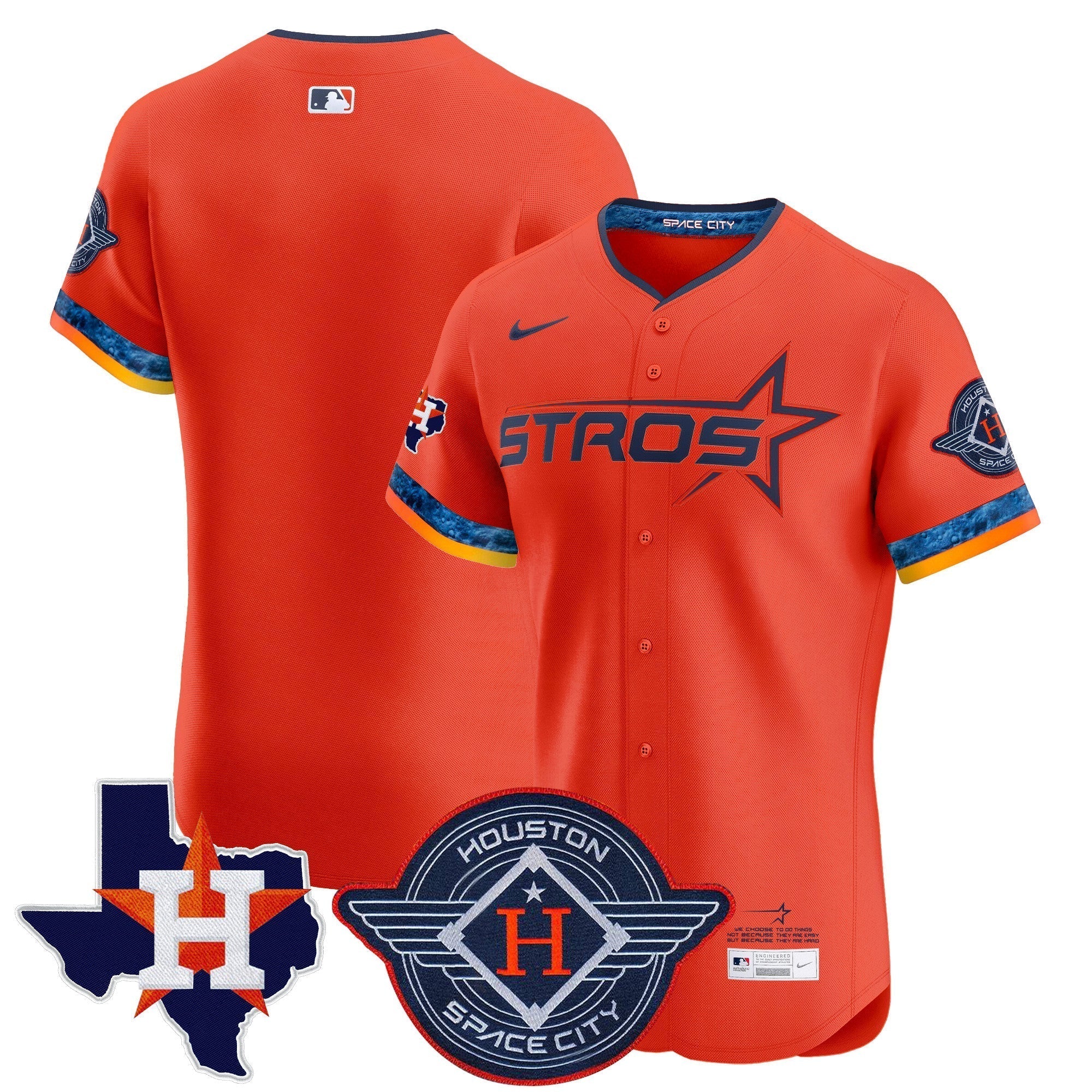 HOU 2025 City Connect Texas Patch Vapor Premier Elite Jersey - Stitched
