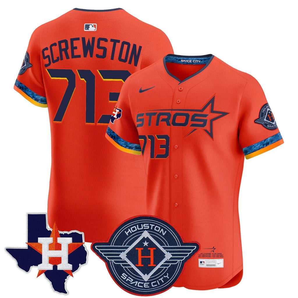 HOU 2025 City Connect Texas Patch Vapor Premier Elite Jersey - Stitched
