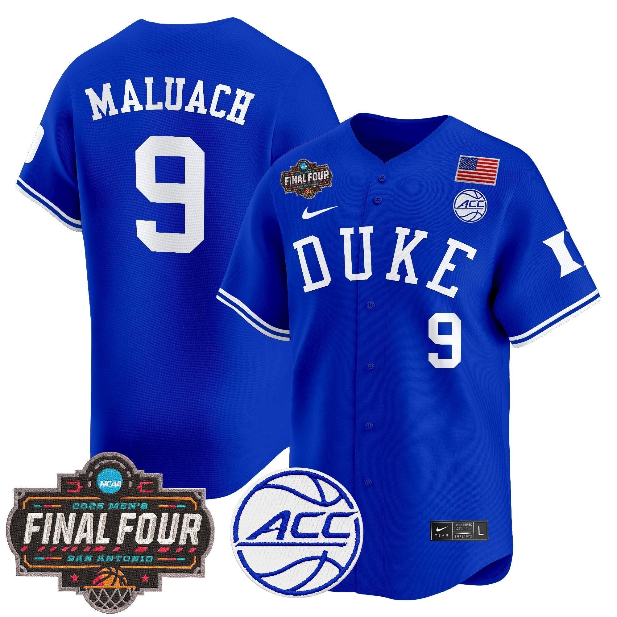 DUKE 2025 Final Four Patch Vapor Baseball Jersey - All Stitched