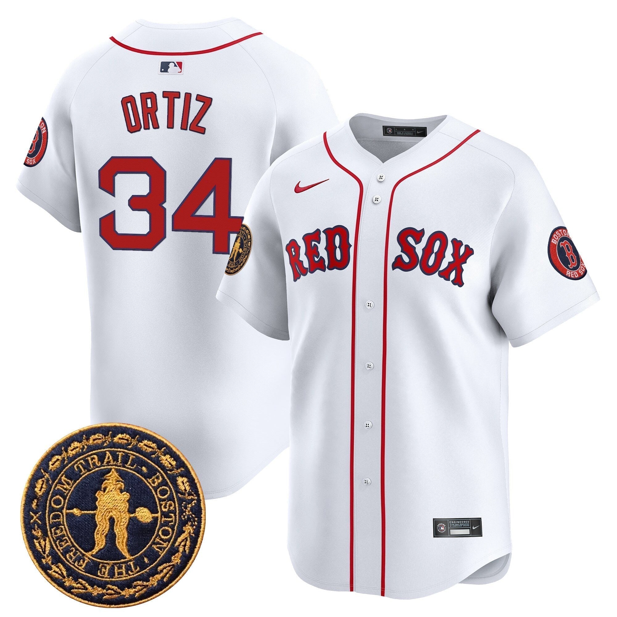 BOS Freedom Trail Patch Vapor Premier Limited Jersey - All Stitched