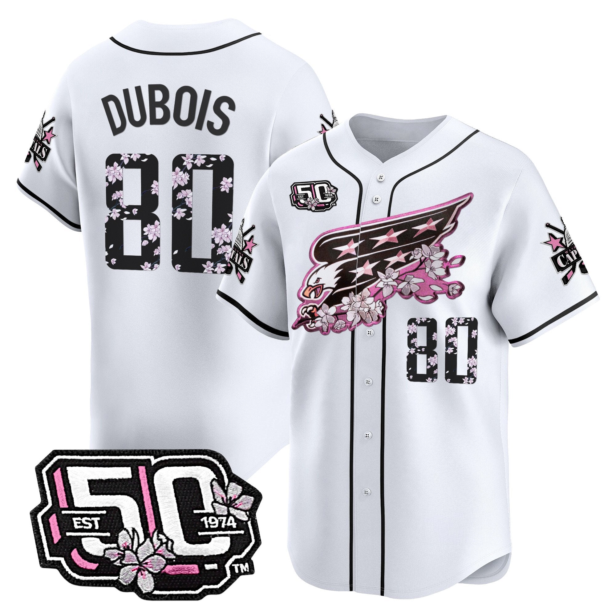 2025 WSH 50th Anniversary Cherry Blossom Style Vapor Premier Limited Jersey - All Stitched