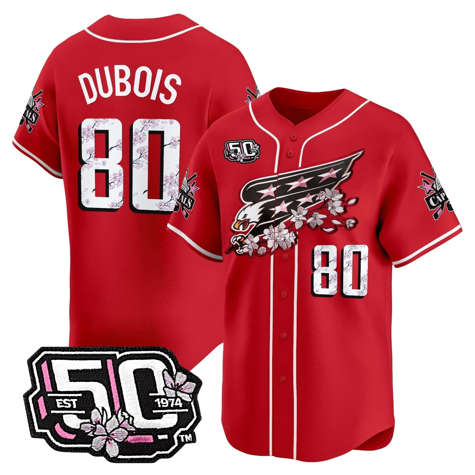 2025 WSH 50th Anniversary Cherry Blossom Style Vapor Premier Limited Jersey - All Stitched