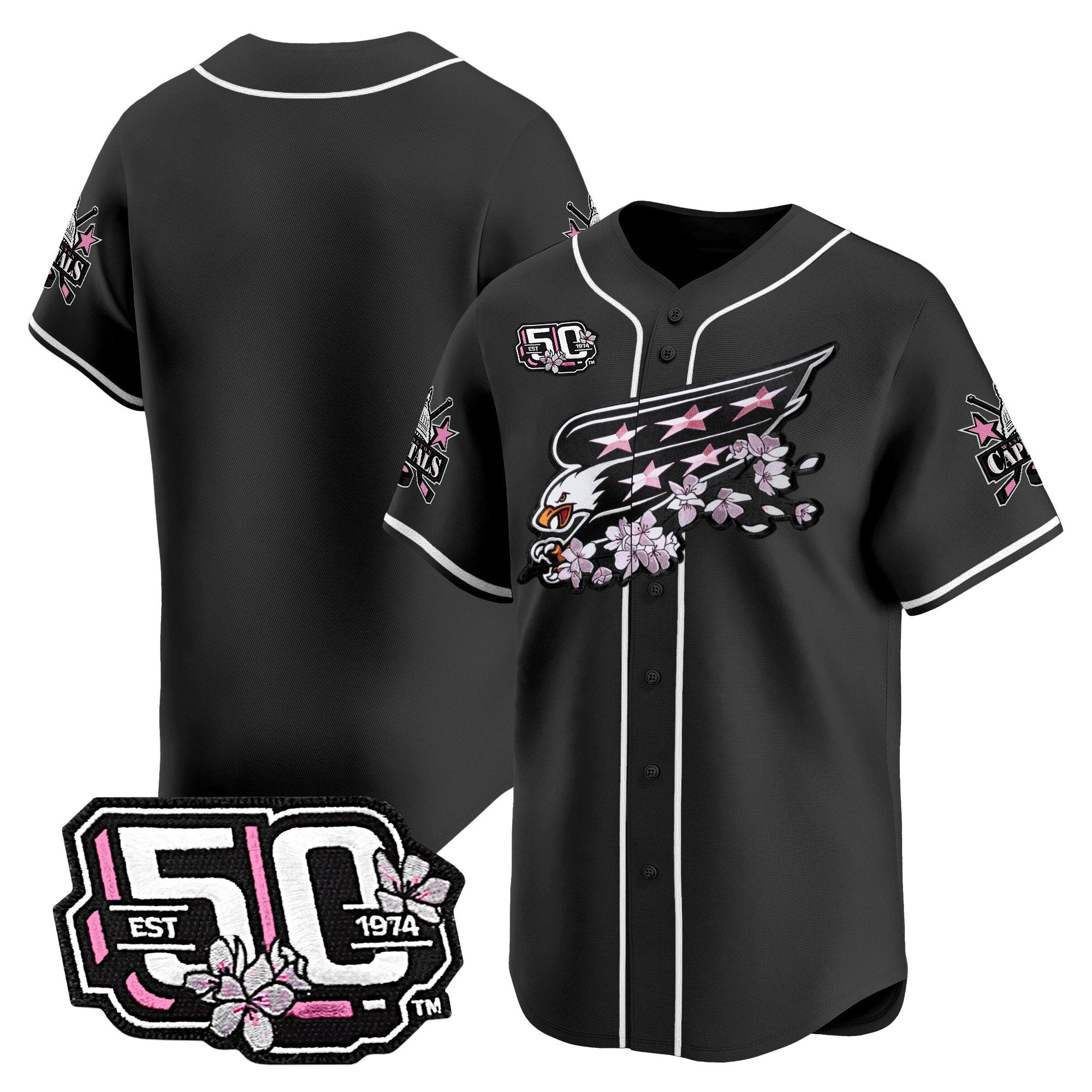 2025 WSH 50th Anniversary Cherry Blossom Style Vapor Premier Limited Jersey - All Stitched