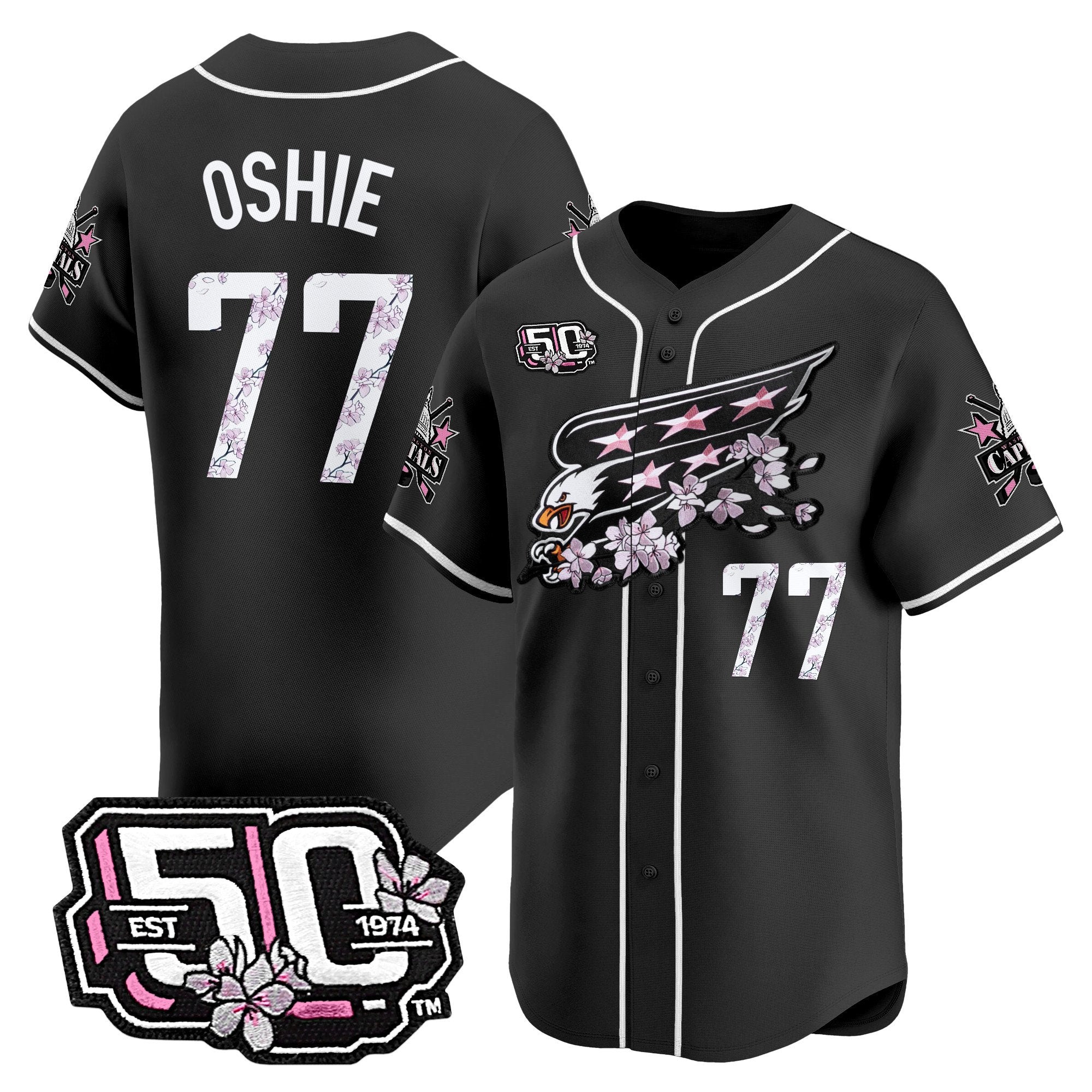 2025 WSH 50th Anniversary Cherry Blossom Style Vapor Premier Limited Jersey - All Stitched
