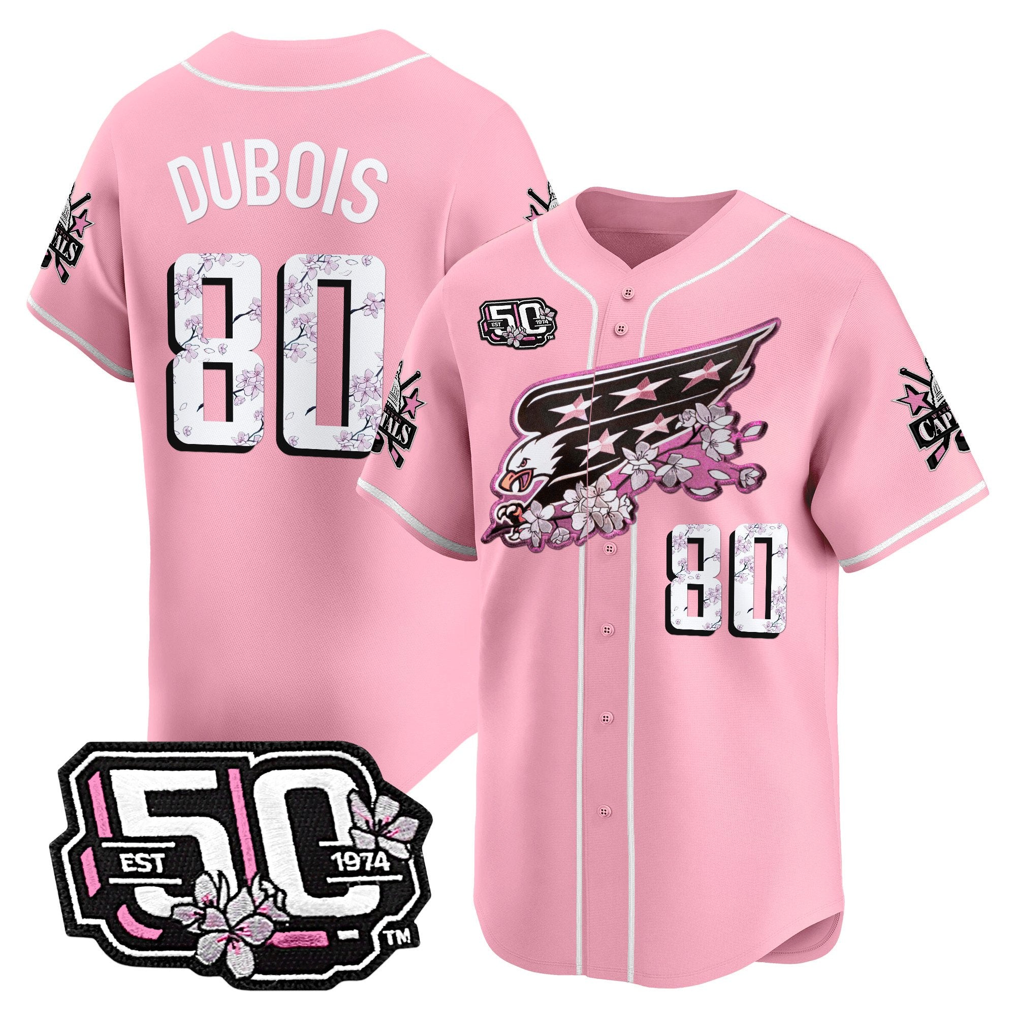 2025 WSH 50th Anniversary Cherry Blossom Style Vapor Premier Limited Jersey - All Stitched