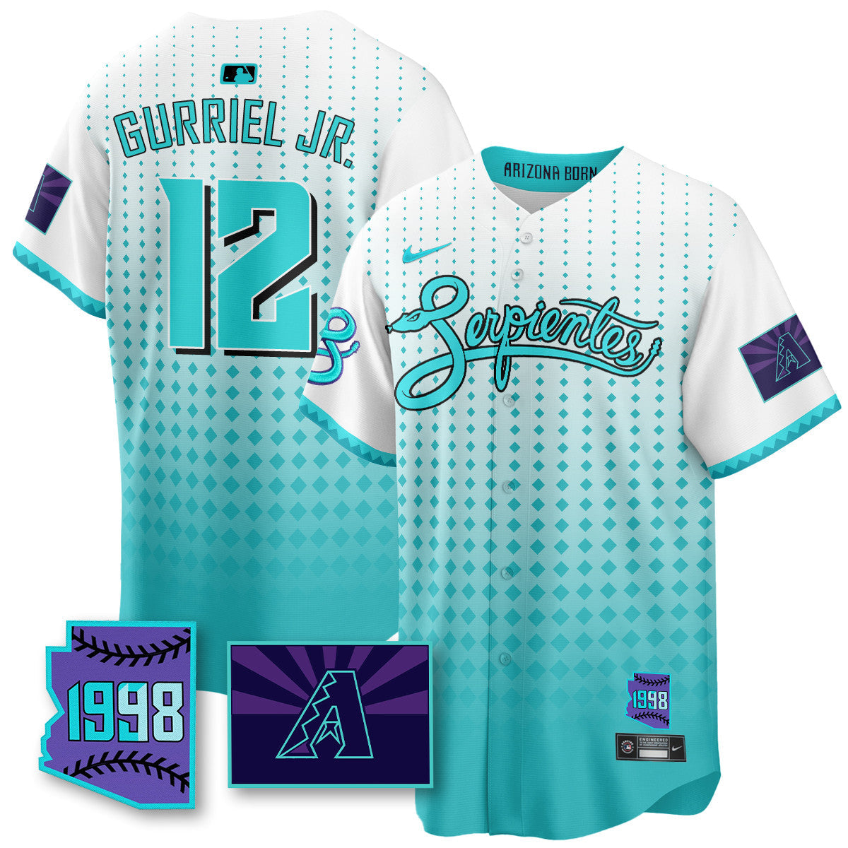 ARI Purple for Second â€œSerpientesâ€ City Connect Jersey - All Stitched