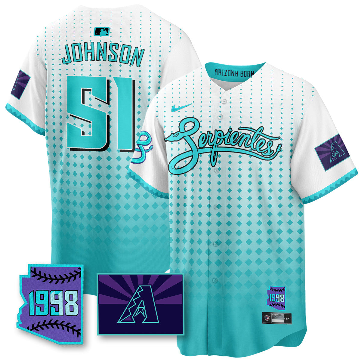 ARI Purple for Second â€œSerpientesâ€ City Connect Jersey - All Stitched