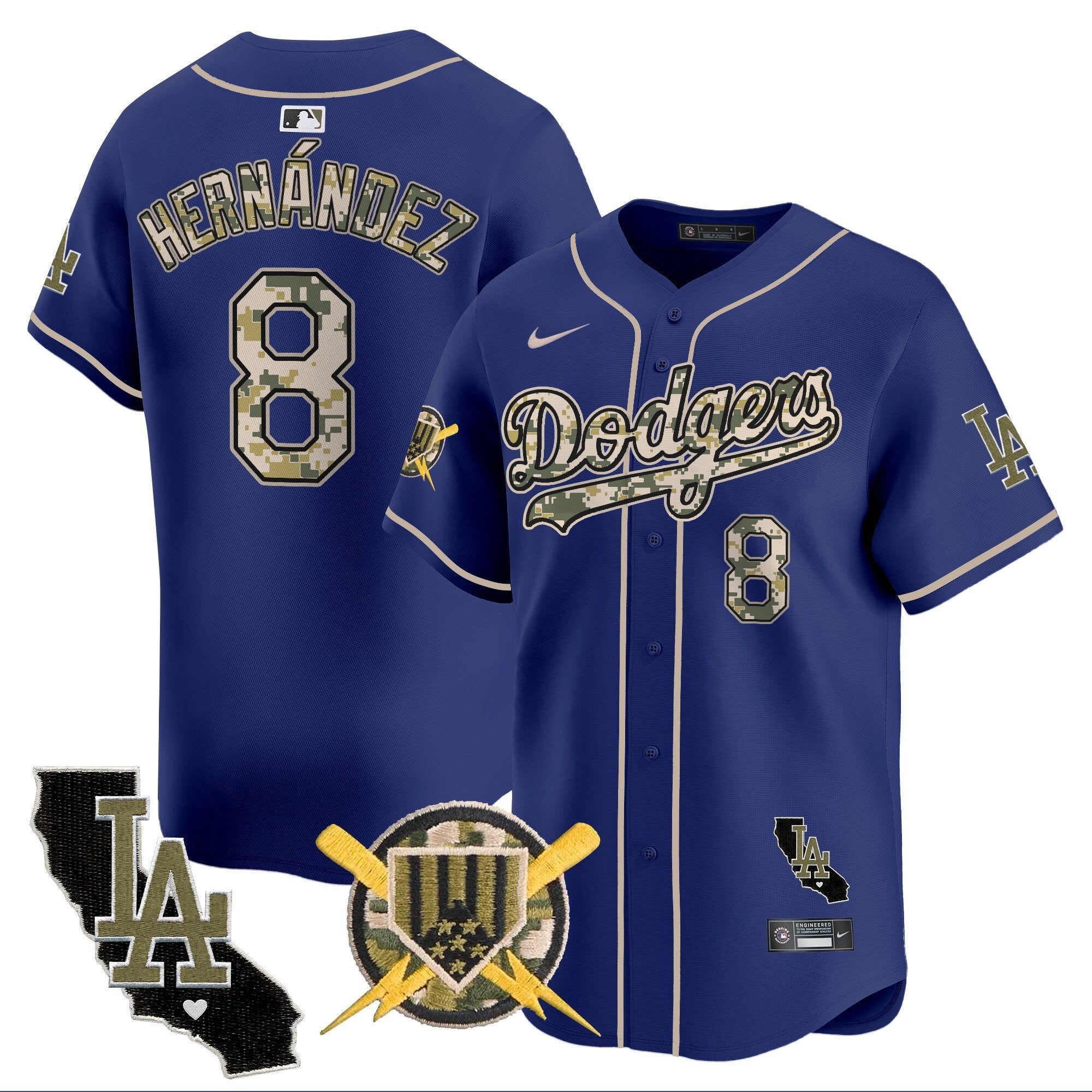 Dodgers Armed Forces Day Vapor Premier Limited Jersey - Stitched