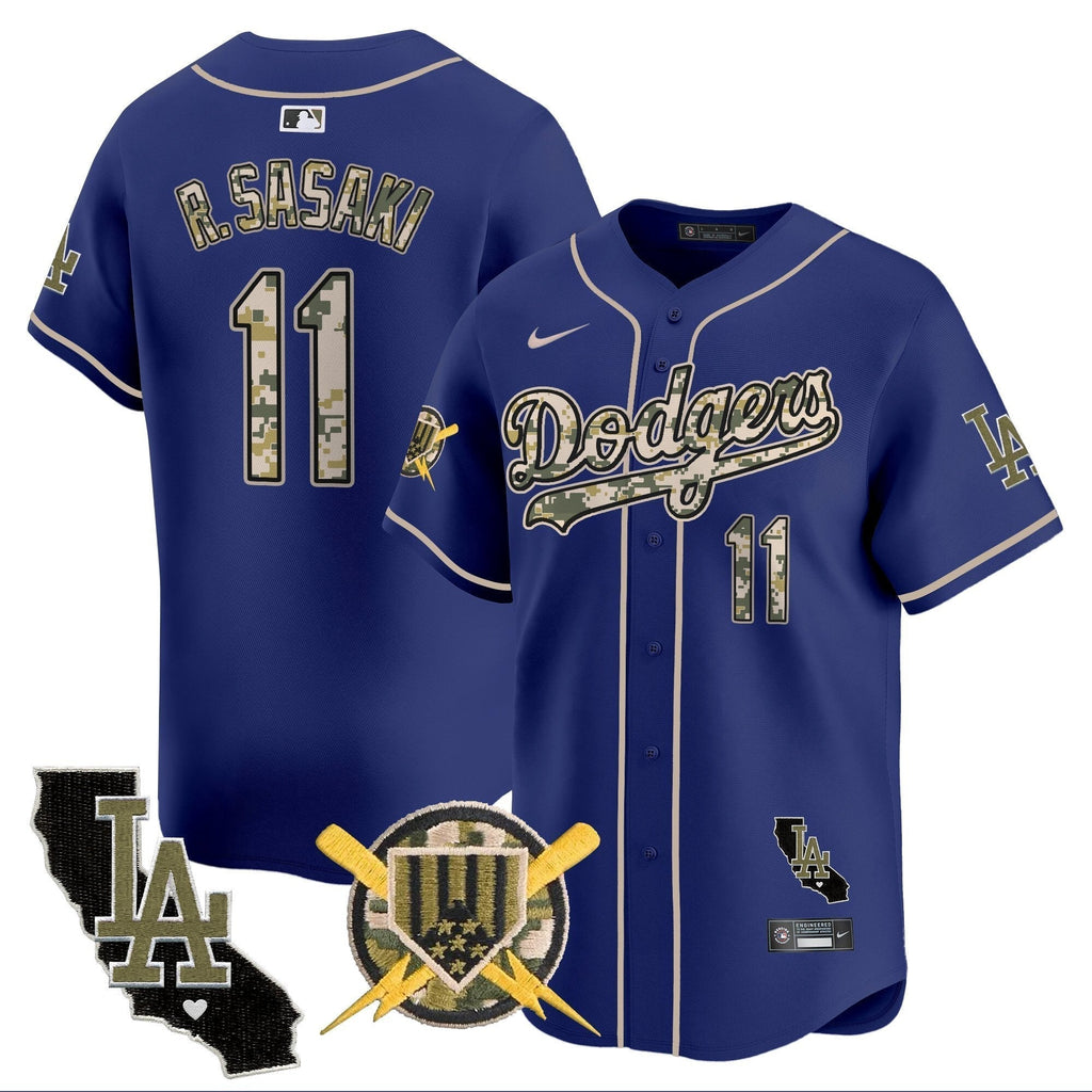 Dodgers Armed Forces Day Vapor Premier Limited Jersey - Stitched