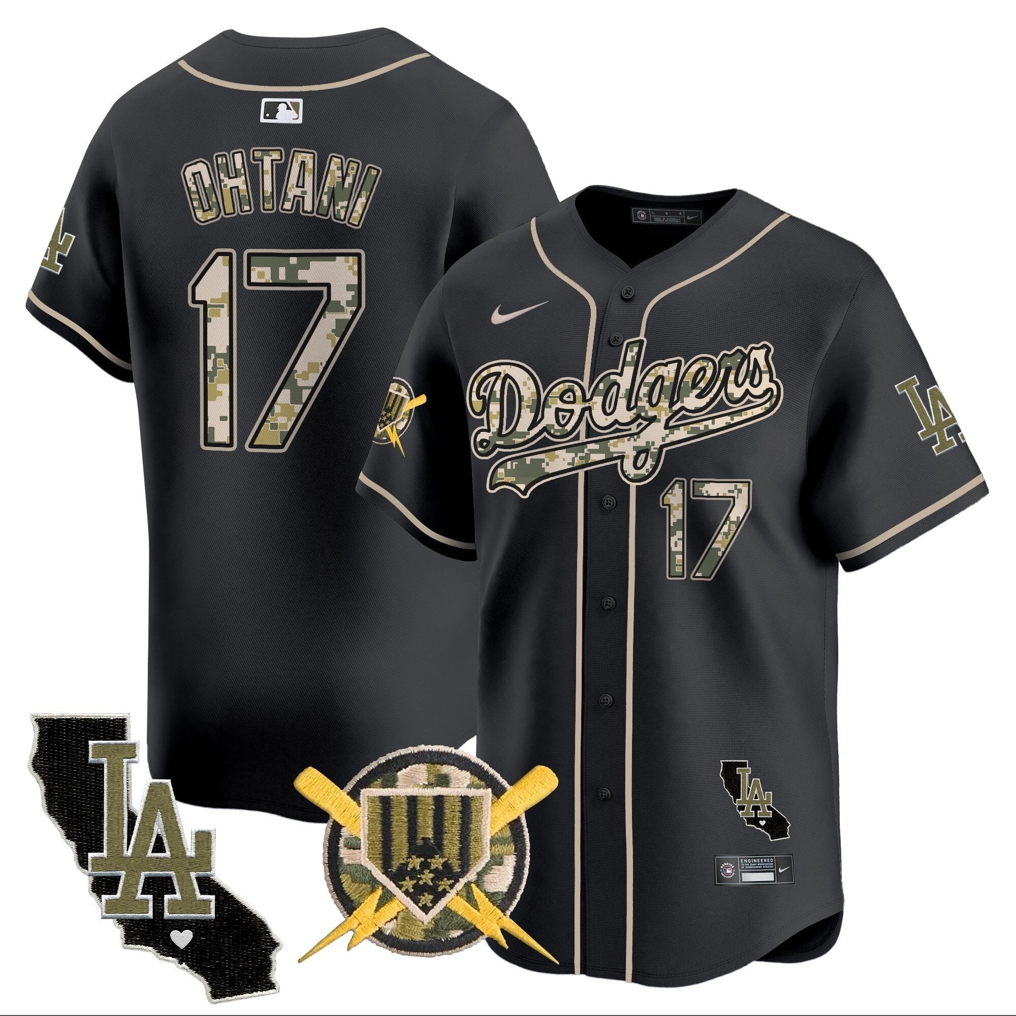 Dodgers Armed Forces Day Vapor Premier Limited Jersey - Stitched