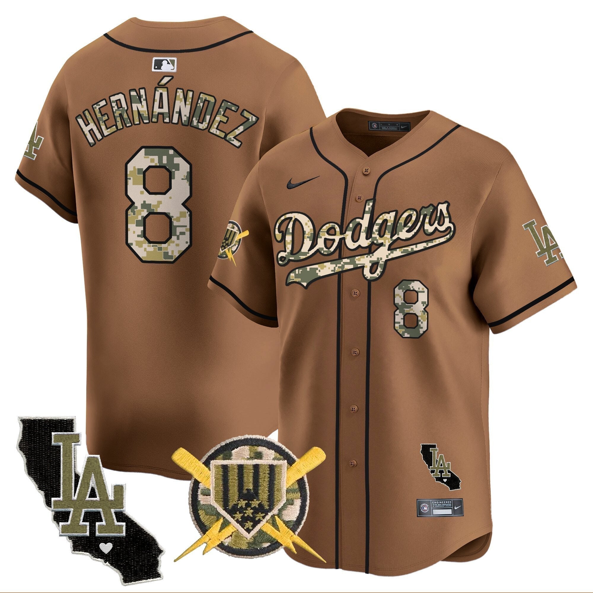Dodgers Armed Forces Day Vapor Premier Limited Jersey - Stitched