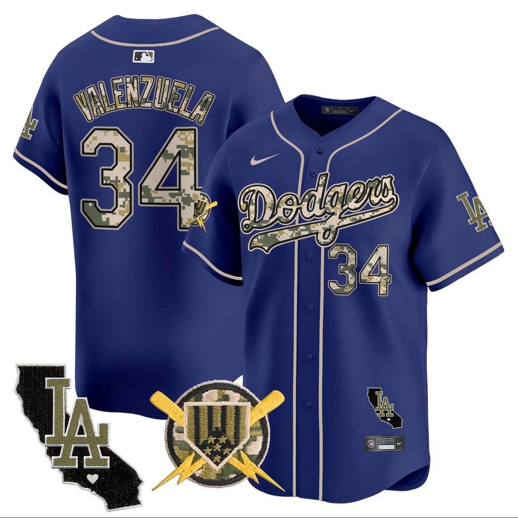 Dodgers Armed Forces Day Vapor Premier Limited Jersey - Stitched