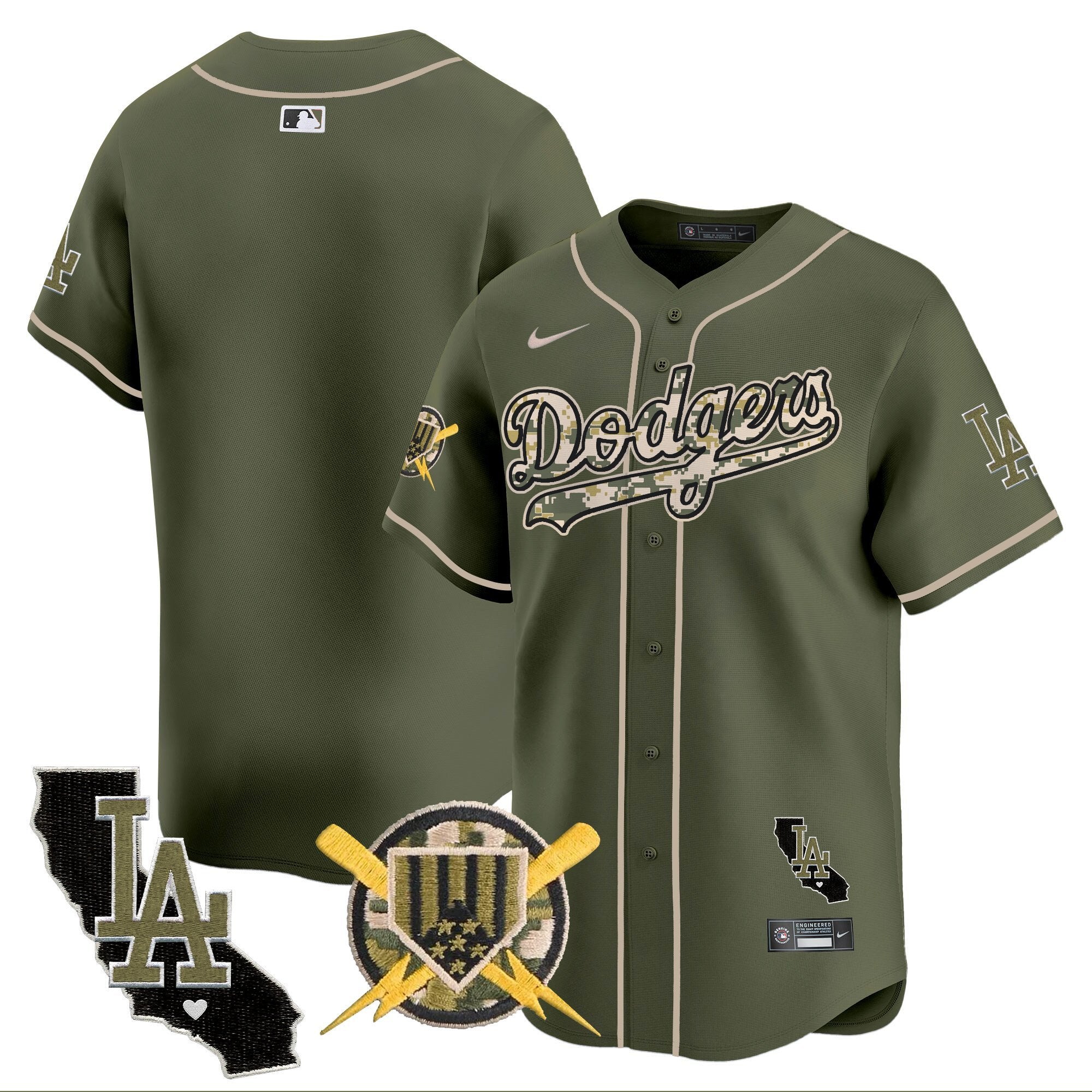Dodgers Armed Forces Day Vapor Premier Limited Jersey - Stitched