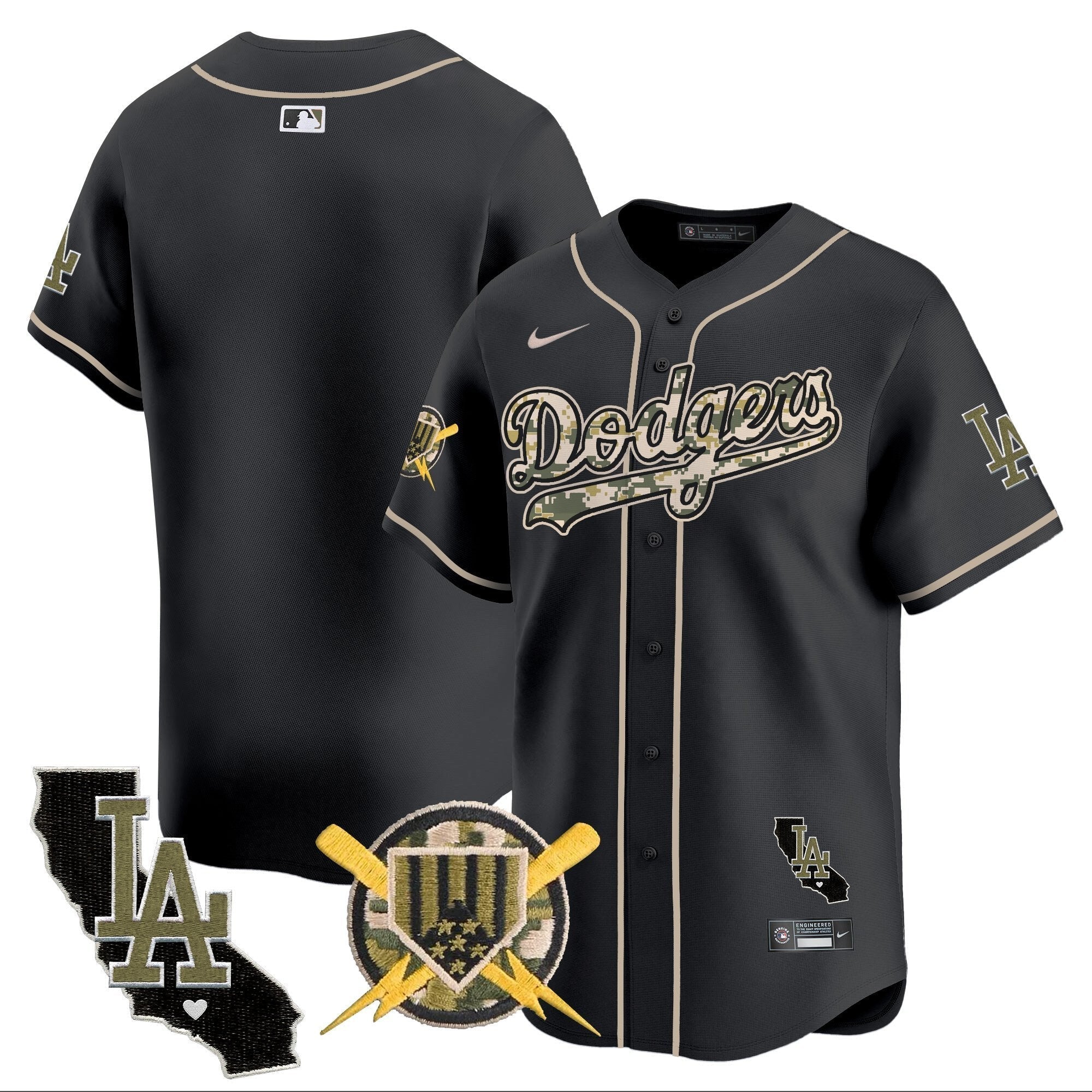 Dodgers Armed Forces Day Vapor Premier Limited Jersey - Stitched