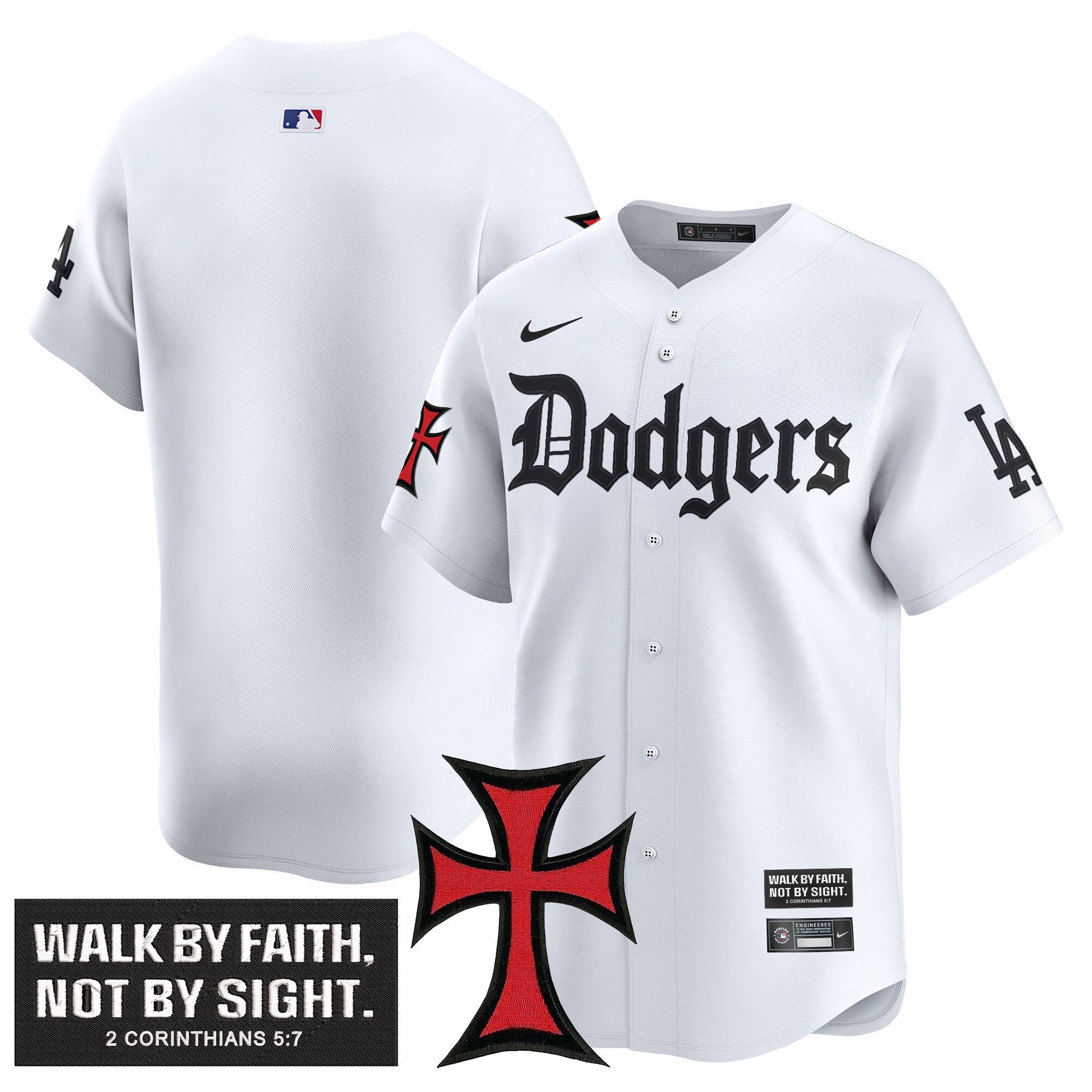 Dodgers 'Faith & Glory Edition' Vapor Premier Limited Jersey - All Stitched