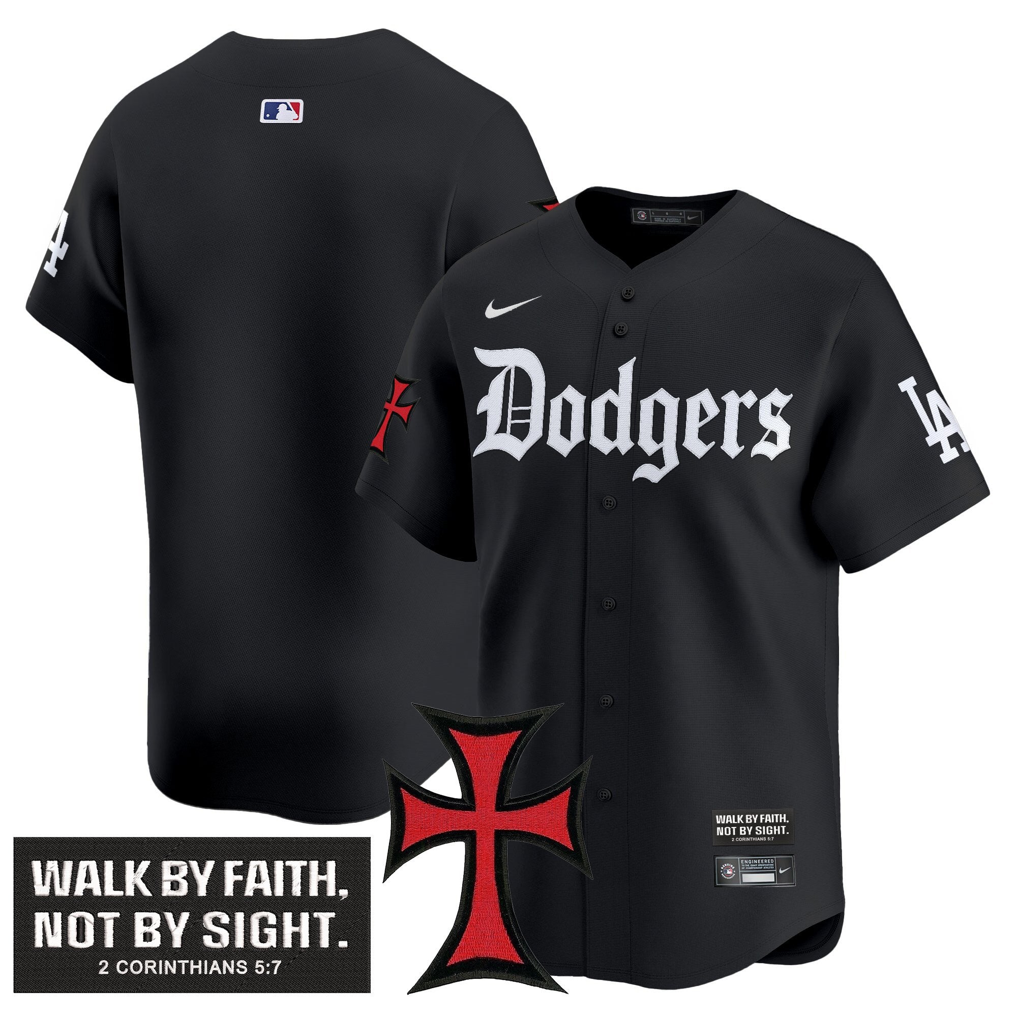Dodgers 'Faith & Glory Edition' Vapor Premier Limited Jersey - All Stitched