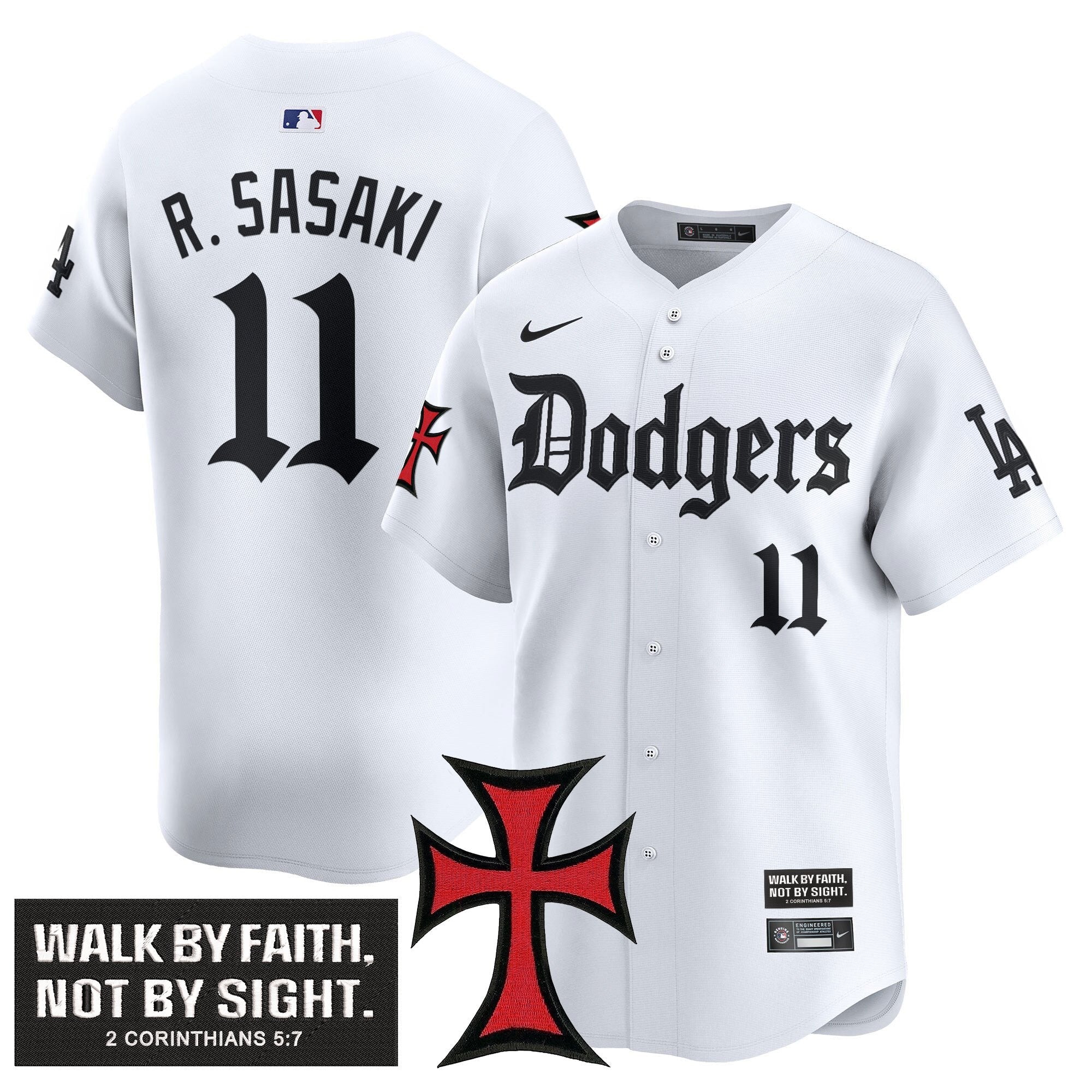 Dodgers 'Faith & Glory Edition' Vapor Premier Limited Jersey - All Stitched