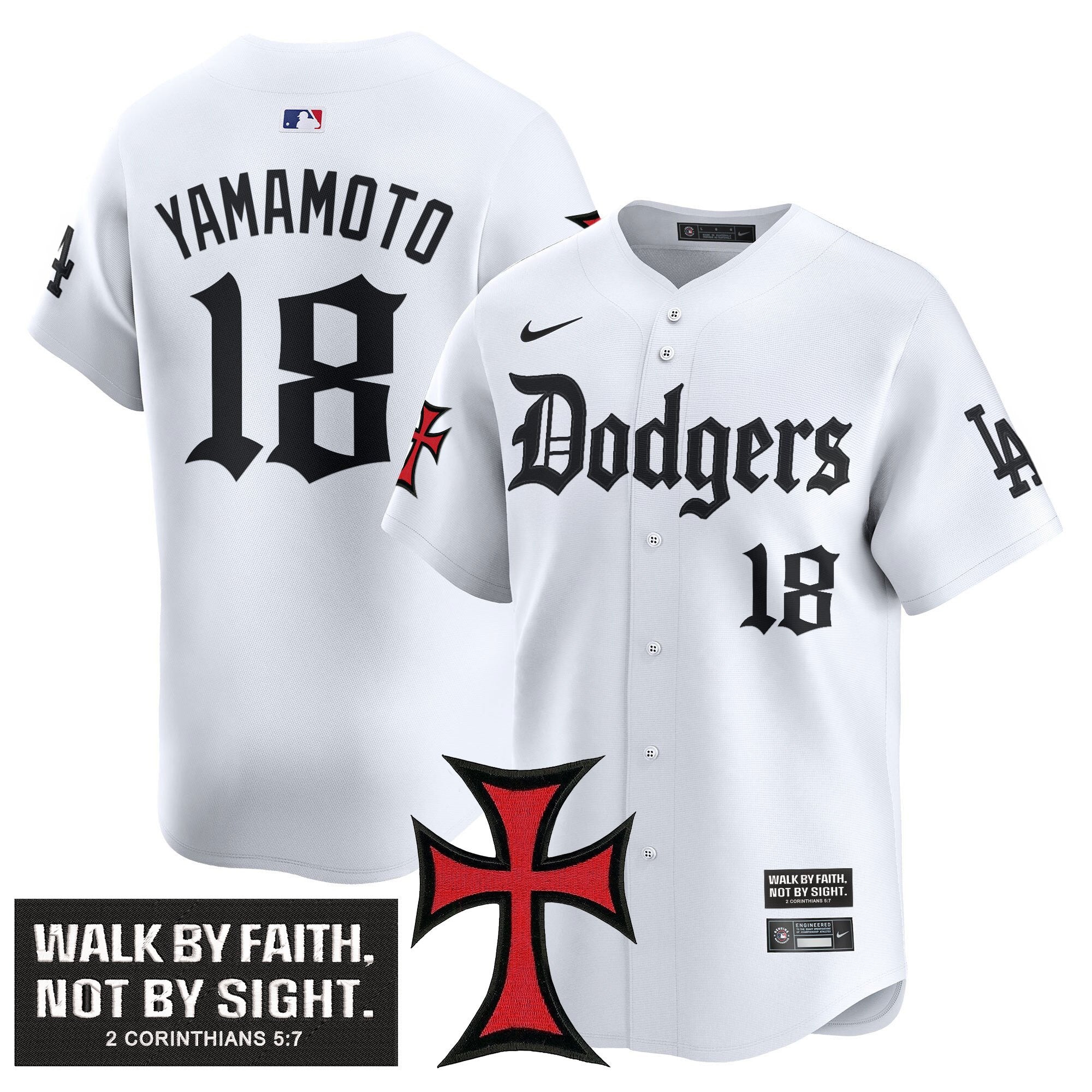 Dodgers 'Faith & Glory Edition' Vapor Premier Limited Jersey - All Stitched