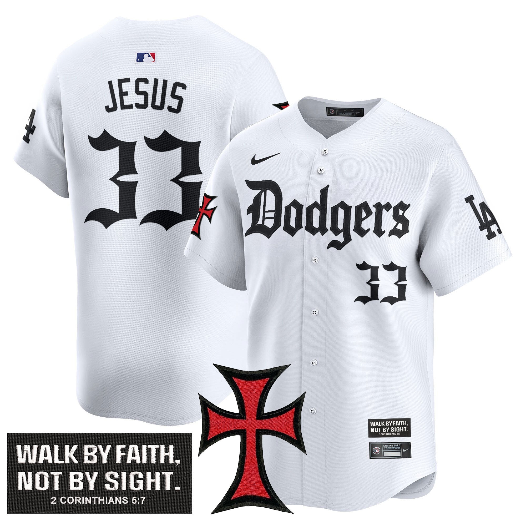 Dodgers 'Faith & Glory Edition' Vapor Premier Limited Jersey - All Stitched