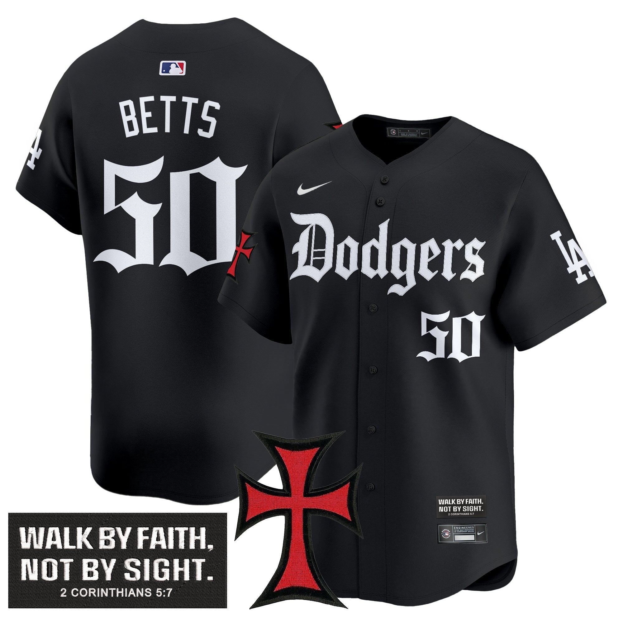 Dodgers 'Faith & Glory Edition' Vapor Premier Limited Men Jersey - All Stitched