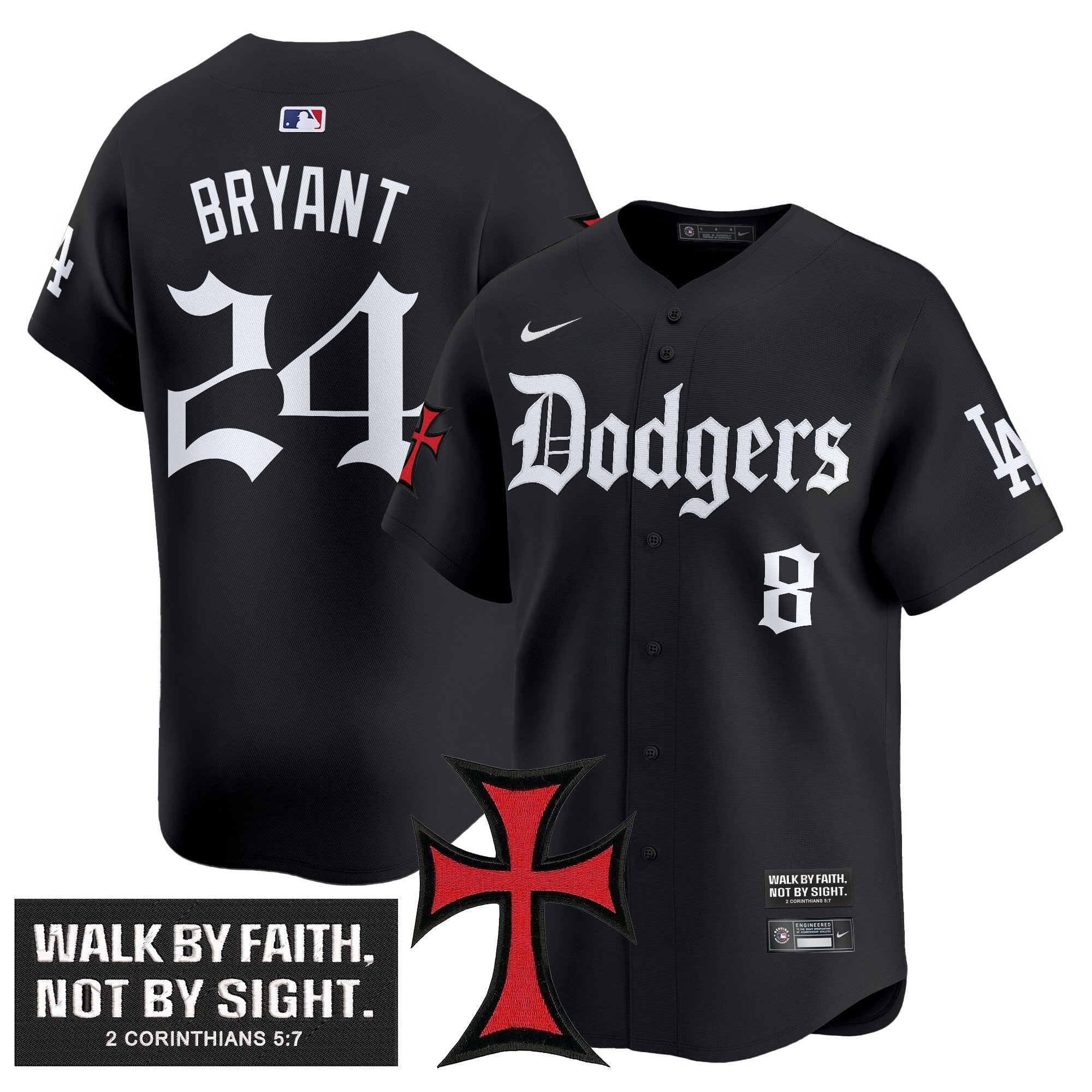 Dodgers 'Faith & Glory Edition' Vapor Premier Limited Men Jersey - All Stitched