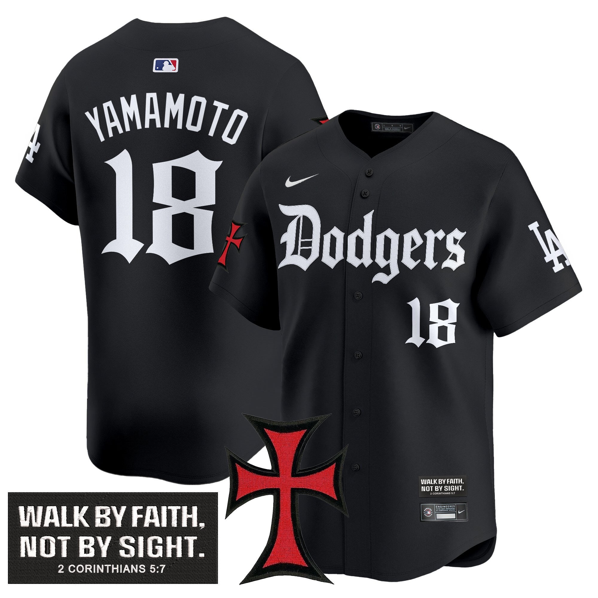 Dodgers 'Faith & Glory Edition' Vapor Premier Limited Men Jersey - All Stitched