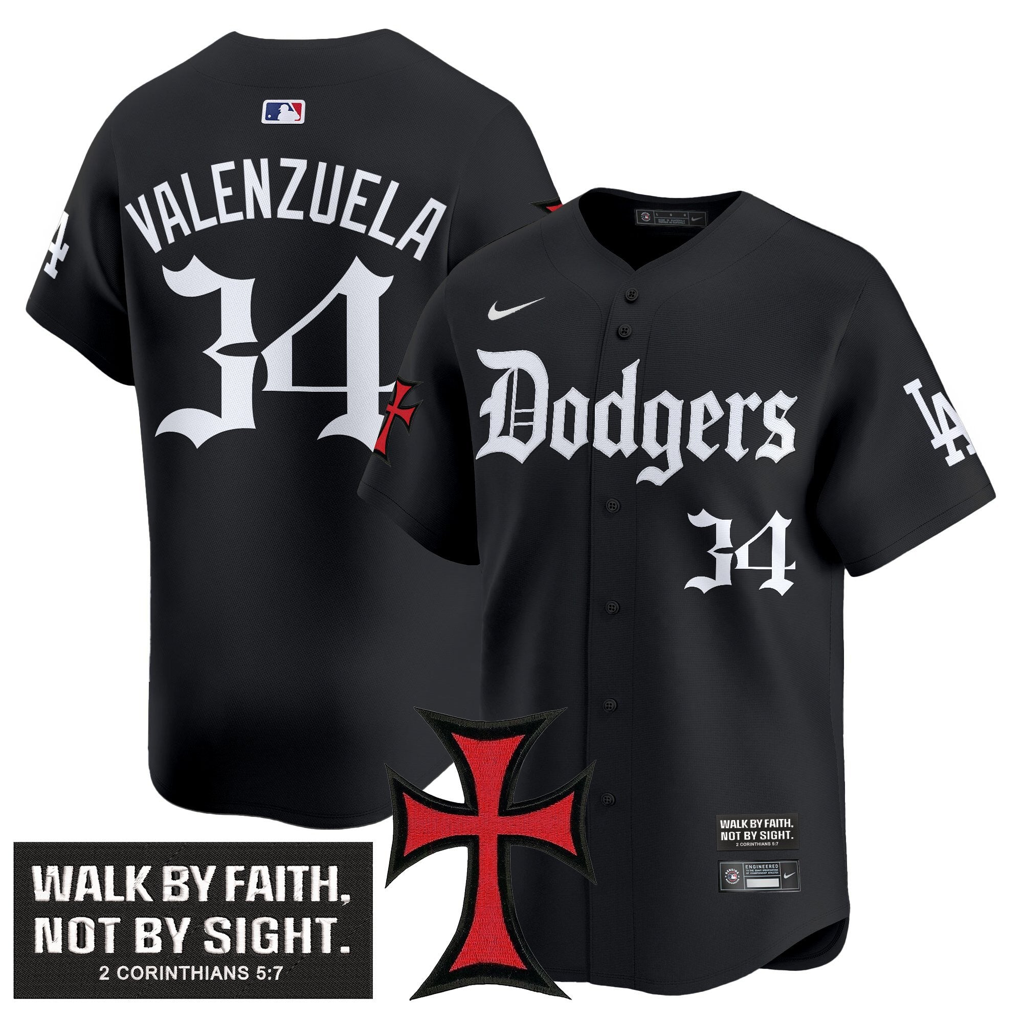 Dodgers 'Faith & Glory Edition' Vapor Premier Limited Men Jersey - All Stitched