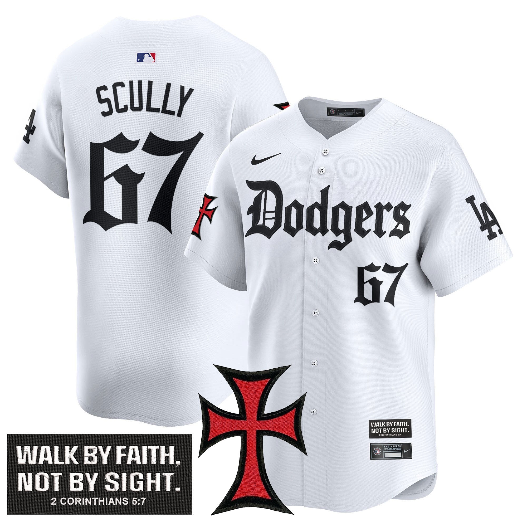 Dodgers 'Faith & Glory Edition' Vapor Premier Limited Jersey - All Stitched