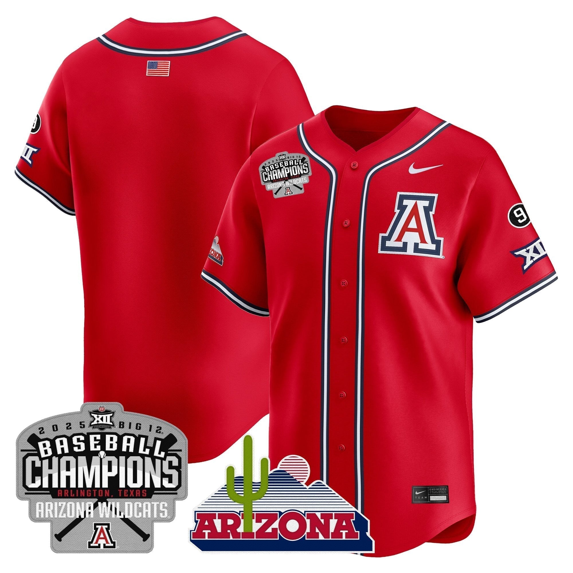 ARIZ 2025 Big 12 Champions Vapor Premier Limited Jersey - All Stitched
