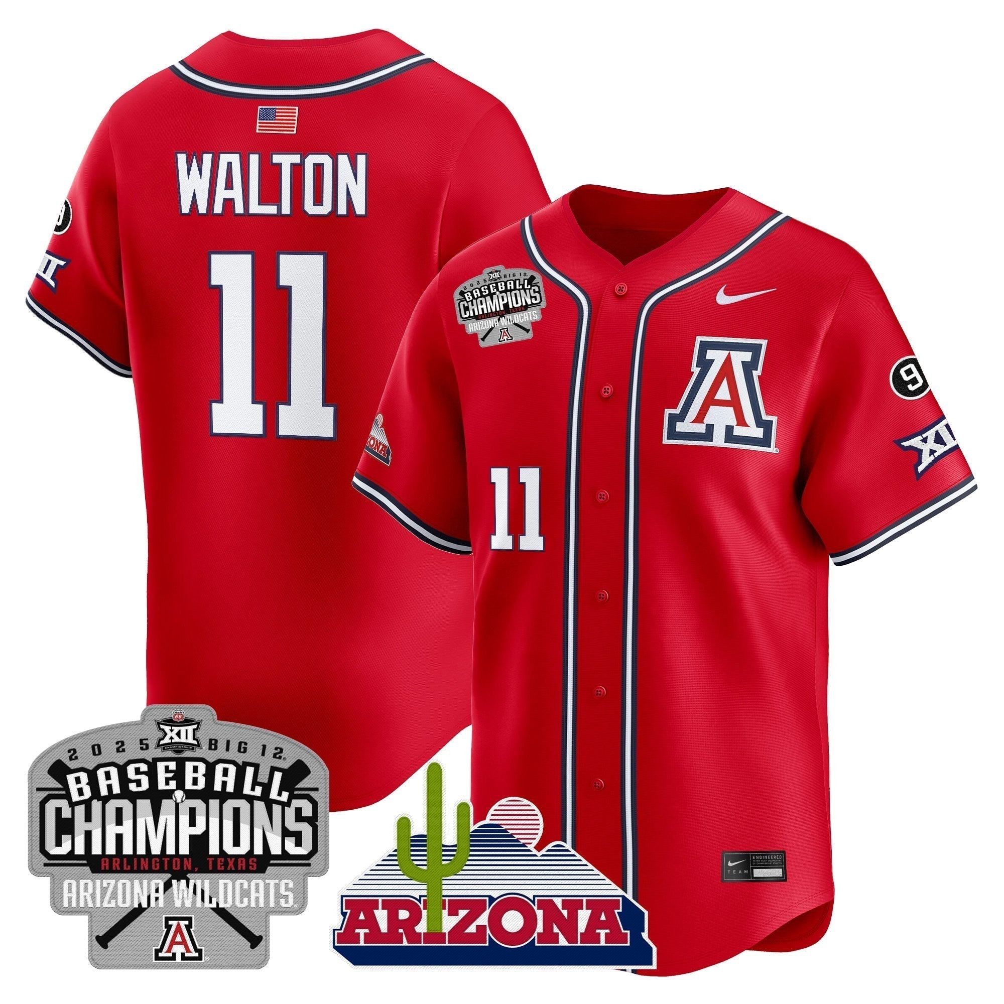 ARIZ 2025 Big 12 Champions Vapor Premier Limited Jersey - All Stitched