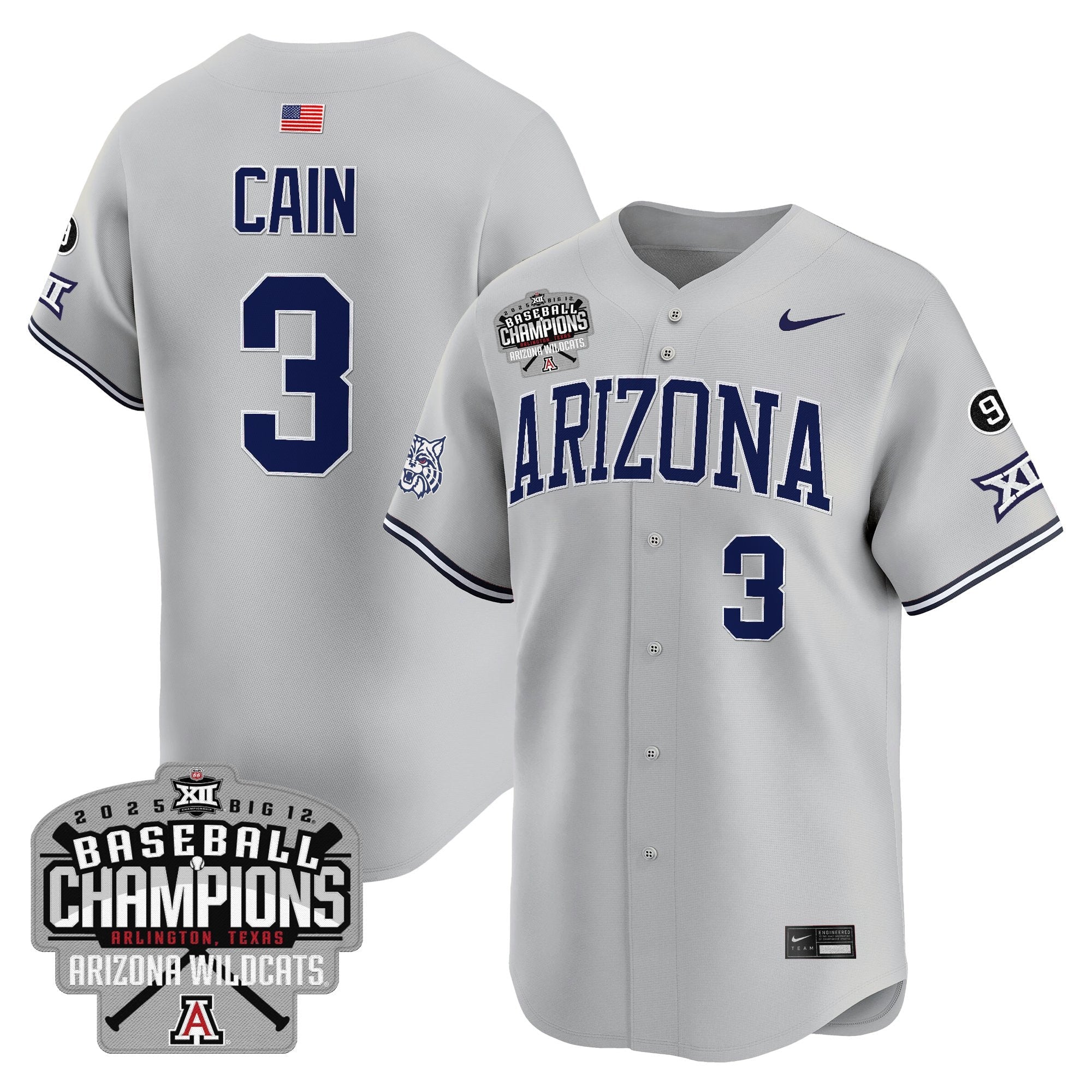 ARIZ 2025 Big 12 Champions Vapor Premier Limited Men Jersey - All Stitched
