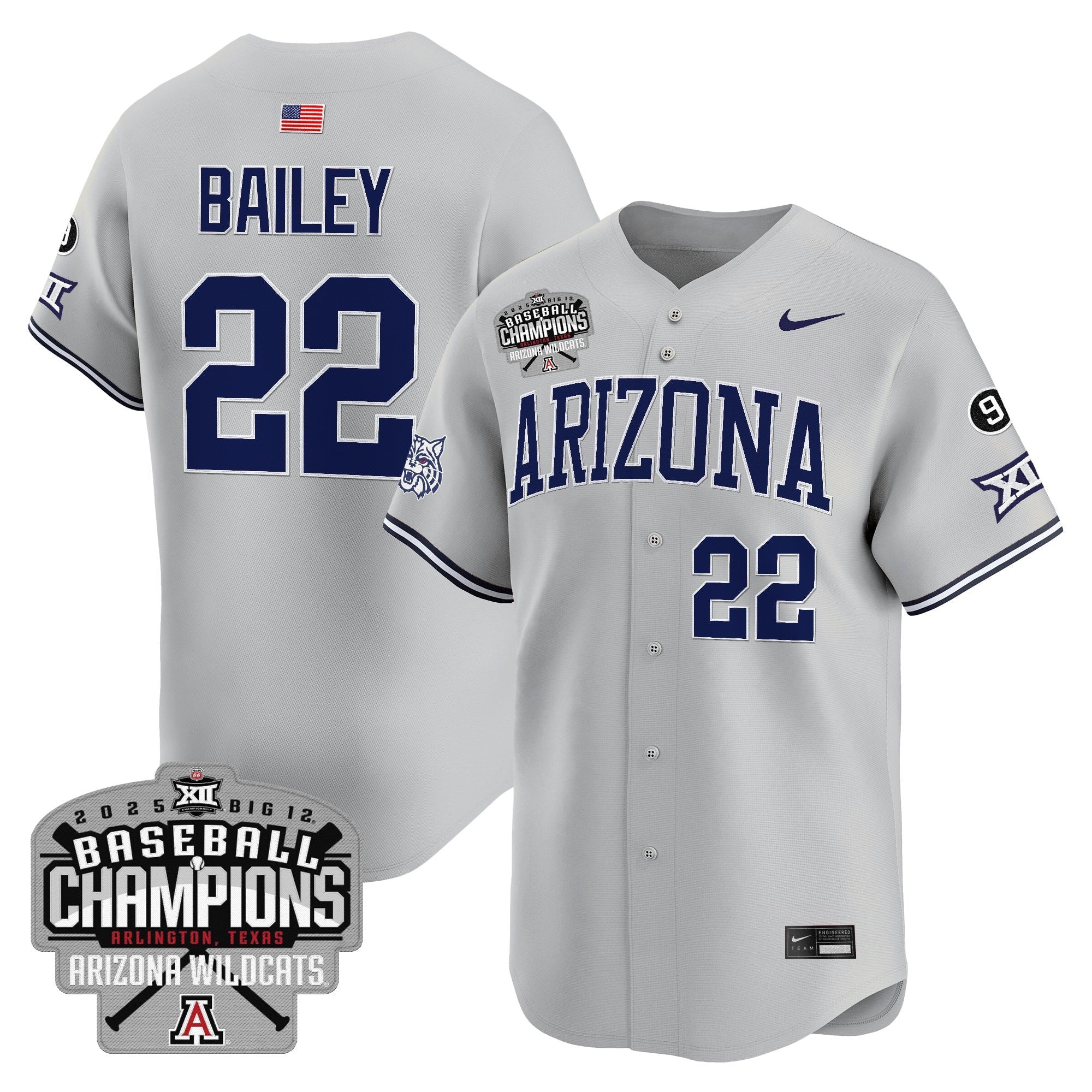 ARIZ 2025 Big 12 Champions Vapor Premier Limited Men Jersey - All Stitched