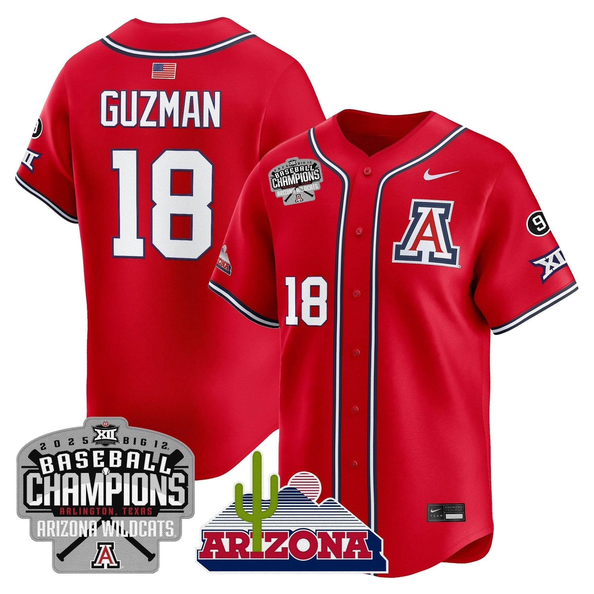 ARIZ 2025 Big 12 Champions Vapor Premier Limited Jersey - All Stitched