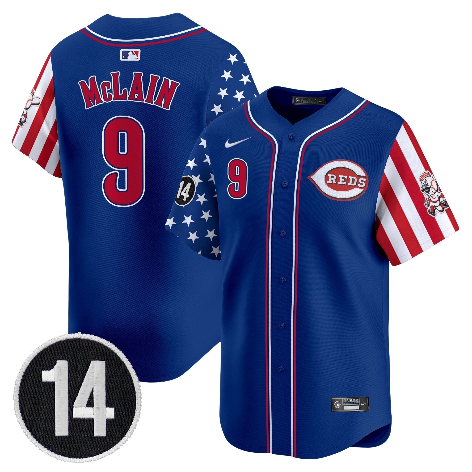 CIN 2025 Independence Day Vapor Premier Limited Jersey - Pete Rose Patch - Stitched