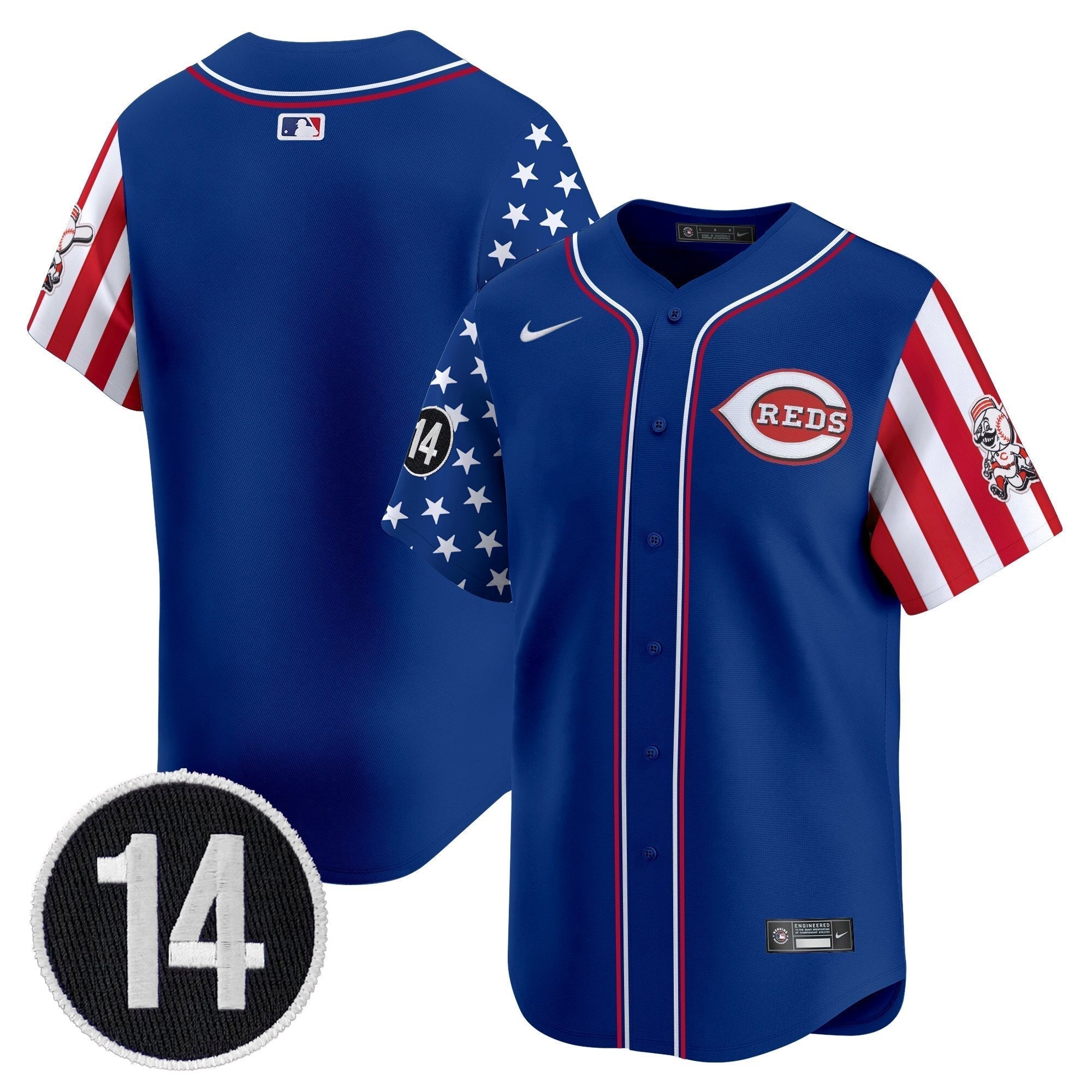 CIN 2025 Independence Day Vapor Premier Limited Jersey - Pete Rose Patch - Stitched