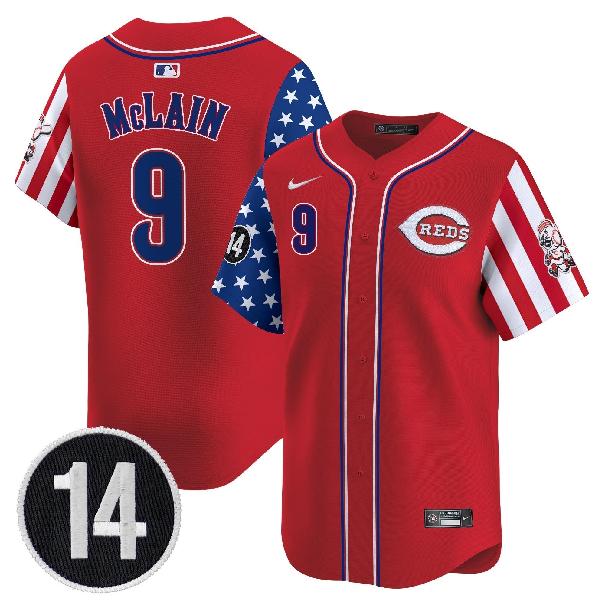 CIN 2025 Independence Day Vapor Premier Limited Jersey - Pete Rose Patch - Stitched