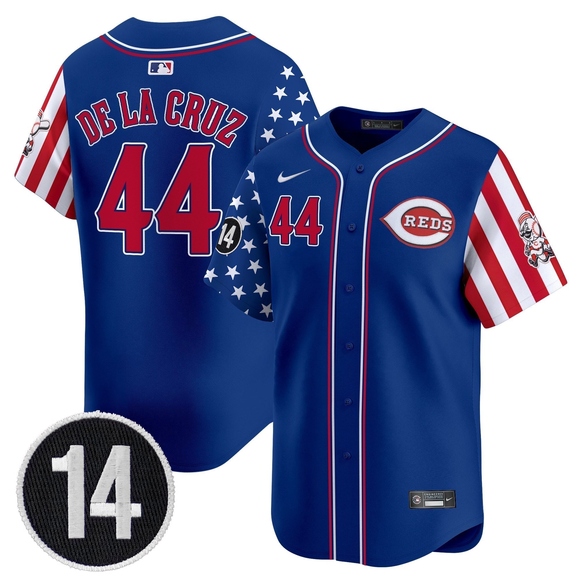 CIN 2025 Independence Day Vapor Premier Limited Jersey - Pete Rose Patch - Stitched