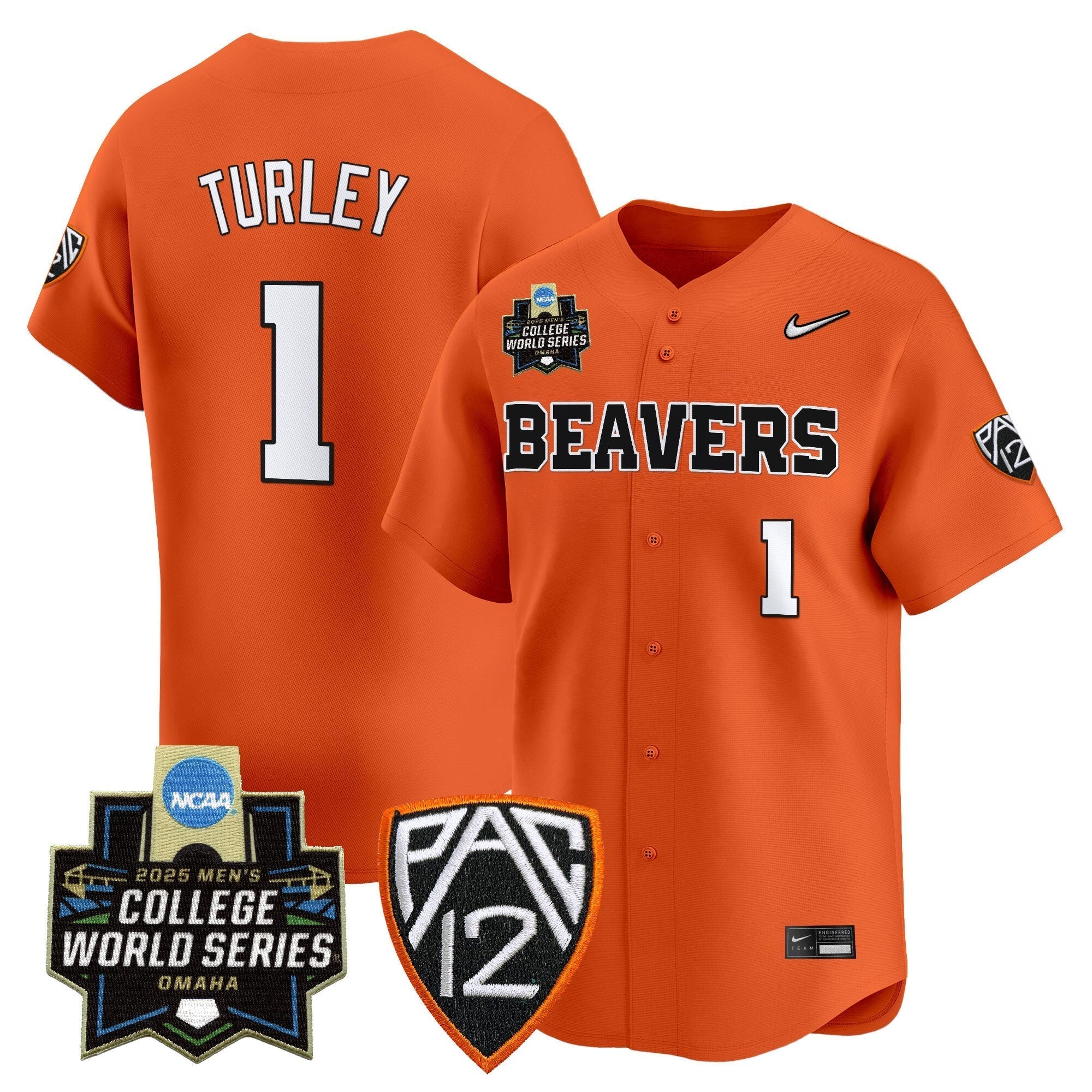 Oregon State Beavers 2025 World Series Vapor Premier Limited Jersey - Stitched