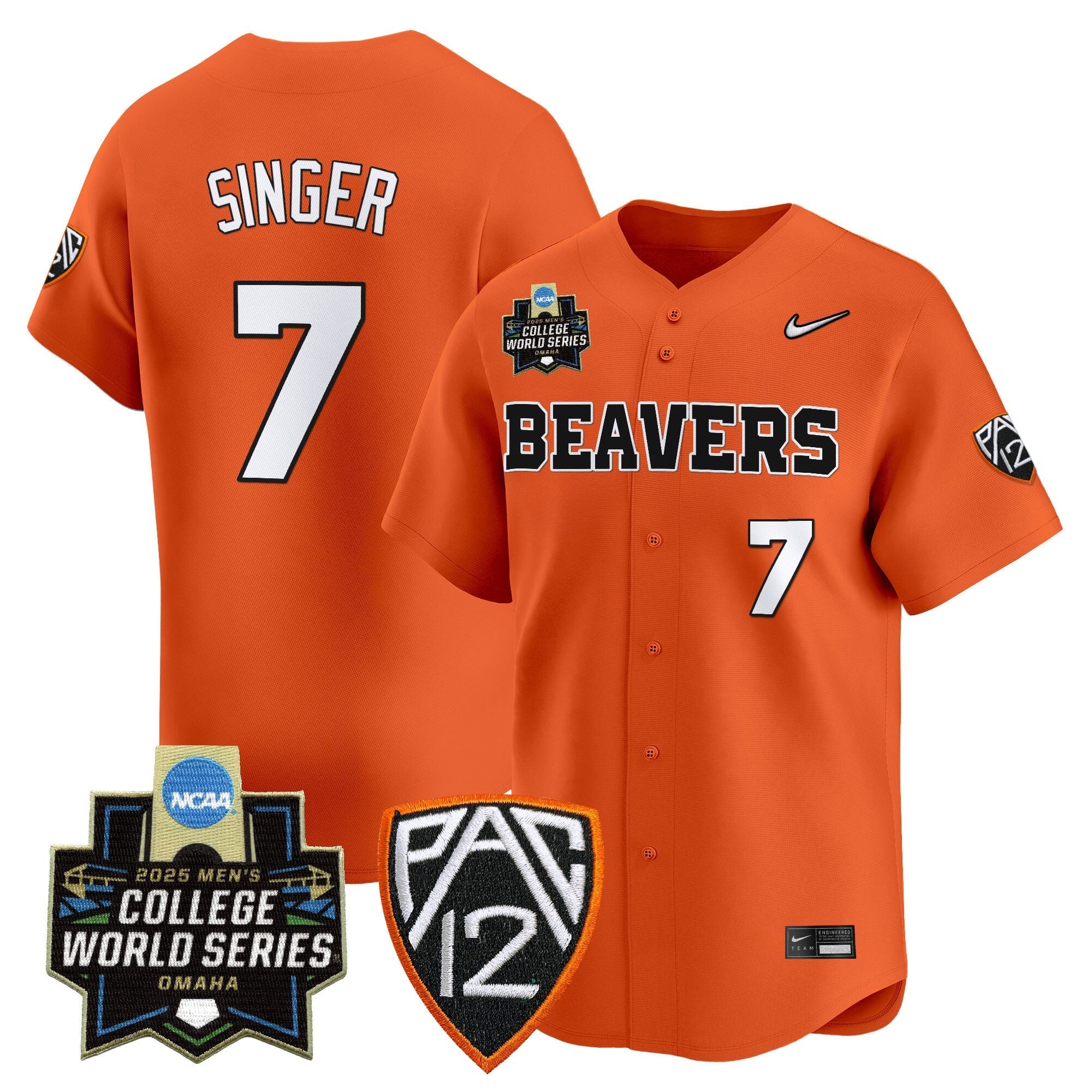 Oregon State Beavers 2025 World Series Vapor Premier Limited Jersey - Stitched