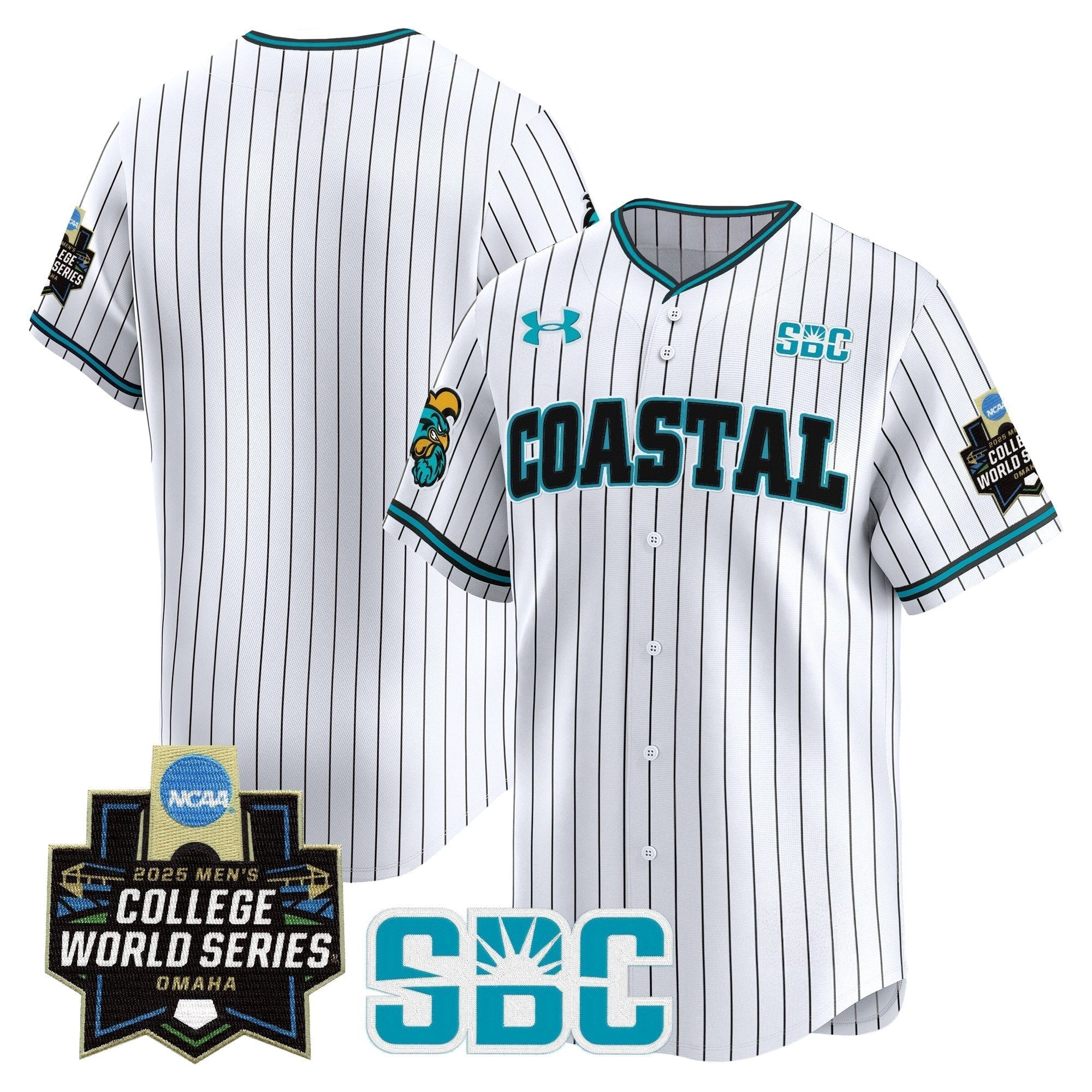Coastal Carolina Chanticleers 2025 World Series Vapor Premier Limited Jersey - Stitched
