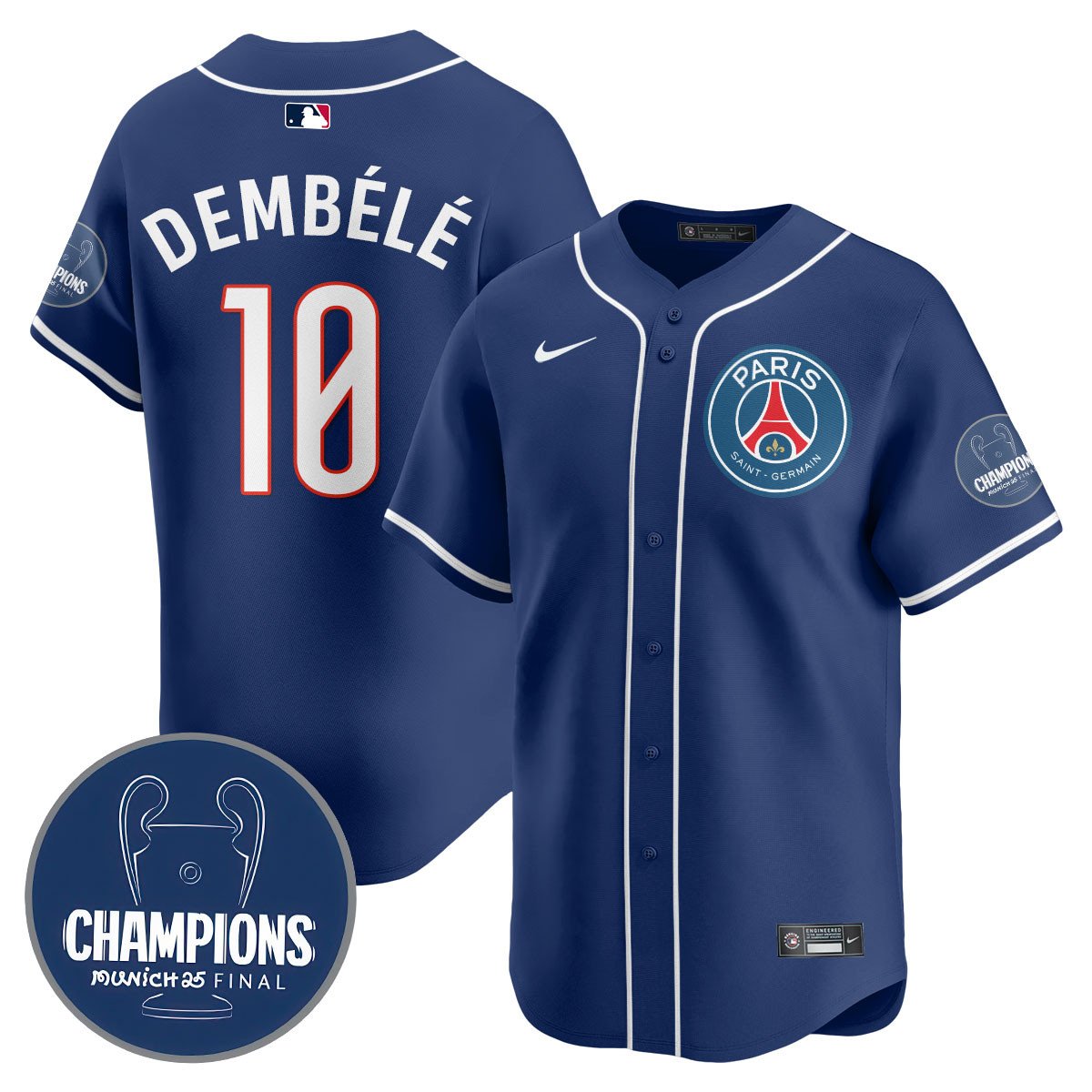 Paris Saint-Germain 2025 Soccer x Baseball Limited Jersey - Stitched